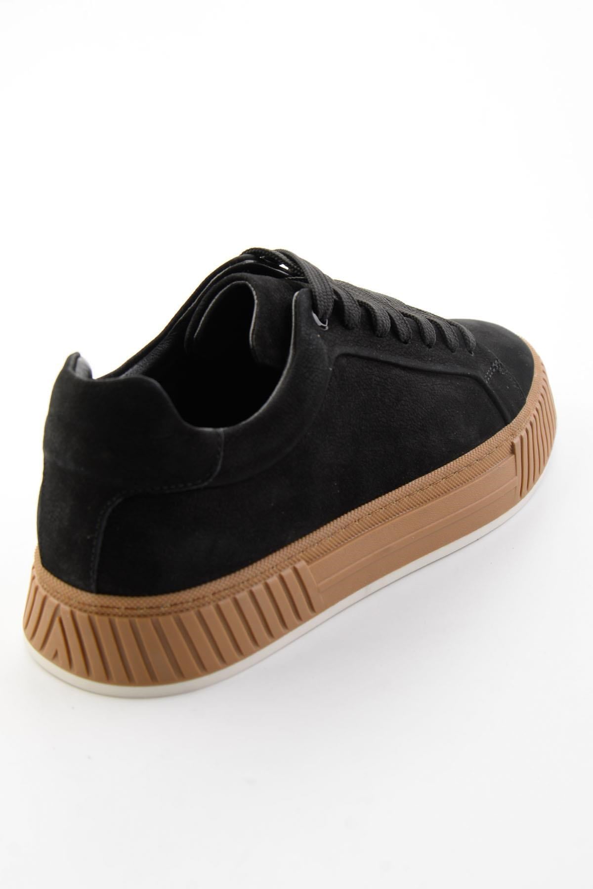 Siyah Nubuk Hakiki Deri Erkek Sneaker E01774007001