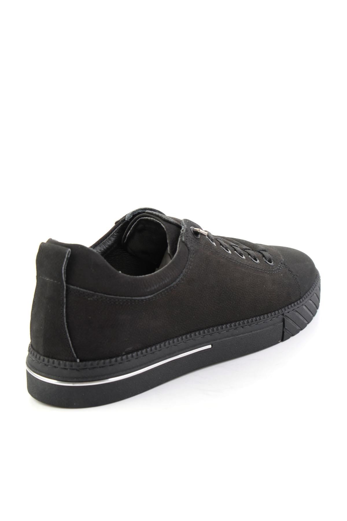 Siyah Nubuk Hakiki Deri Erkek Sneaker E01610196501