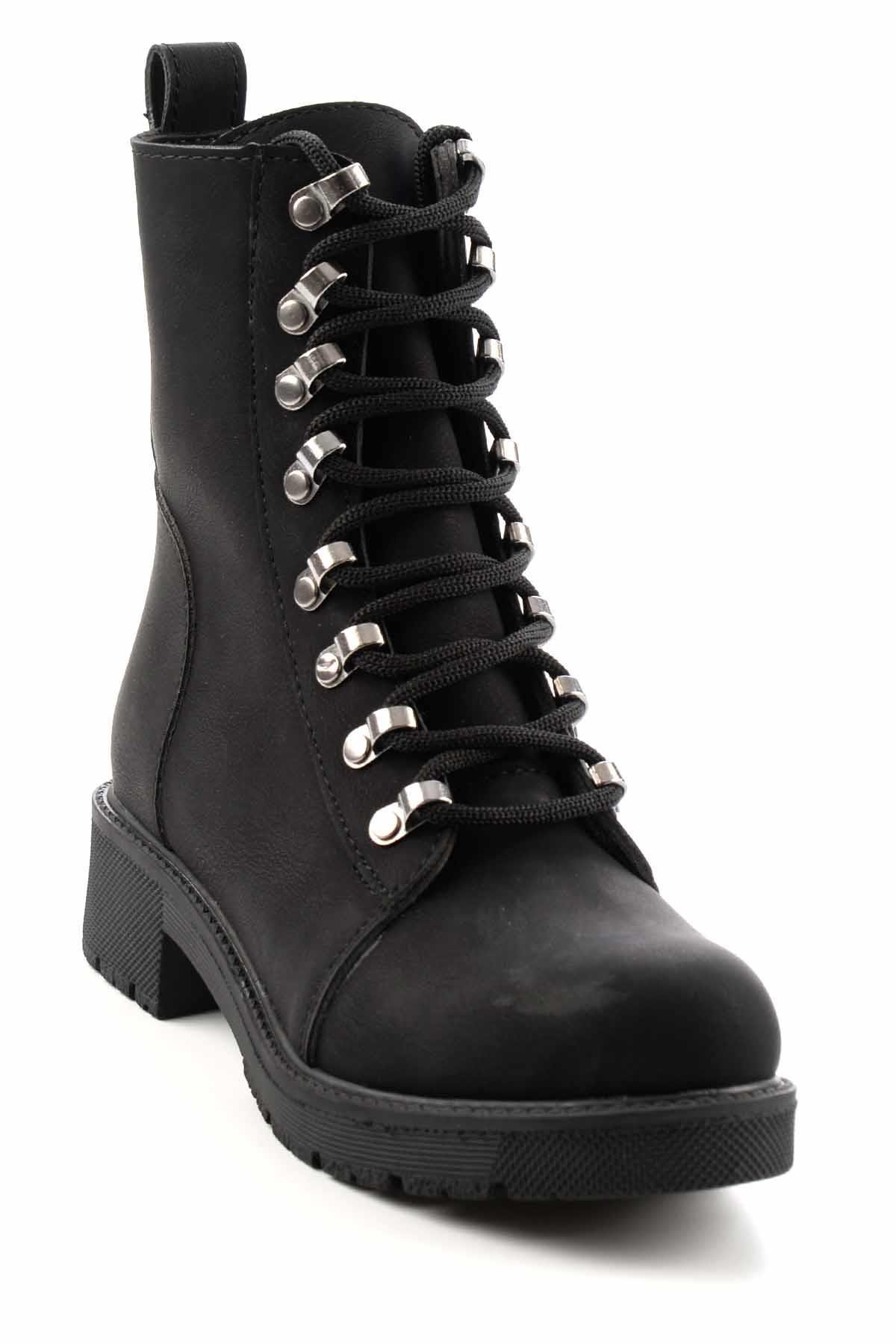 Siyah Nubuk  Kadın Bot & Bootie K02839024201