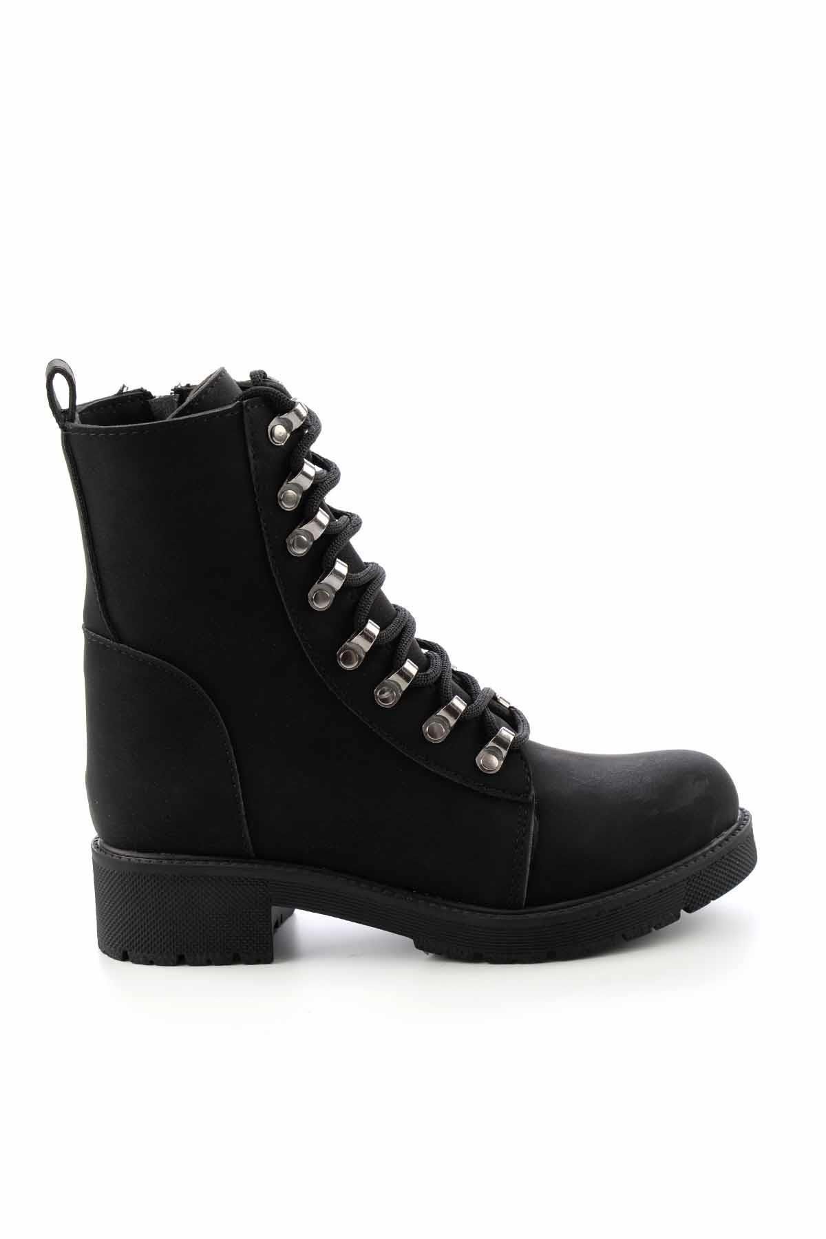 Siyah Nubuk  Kadın Bot & Bootie K02839024201