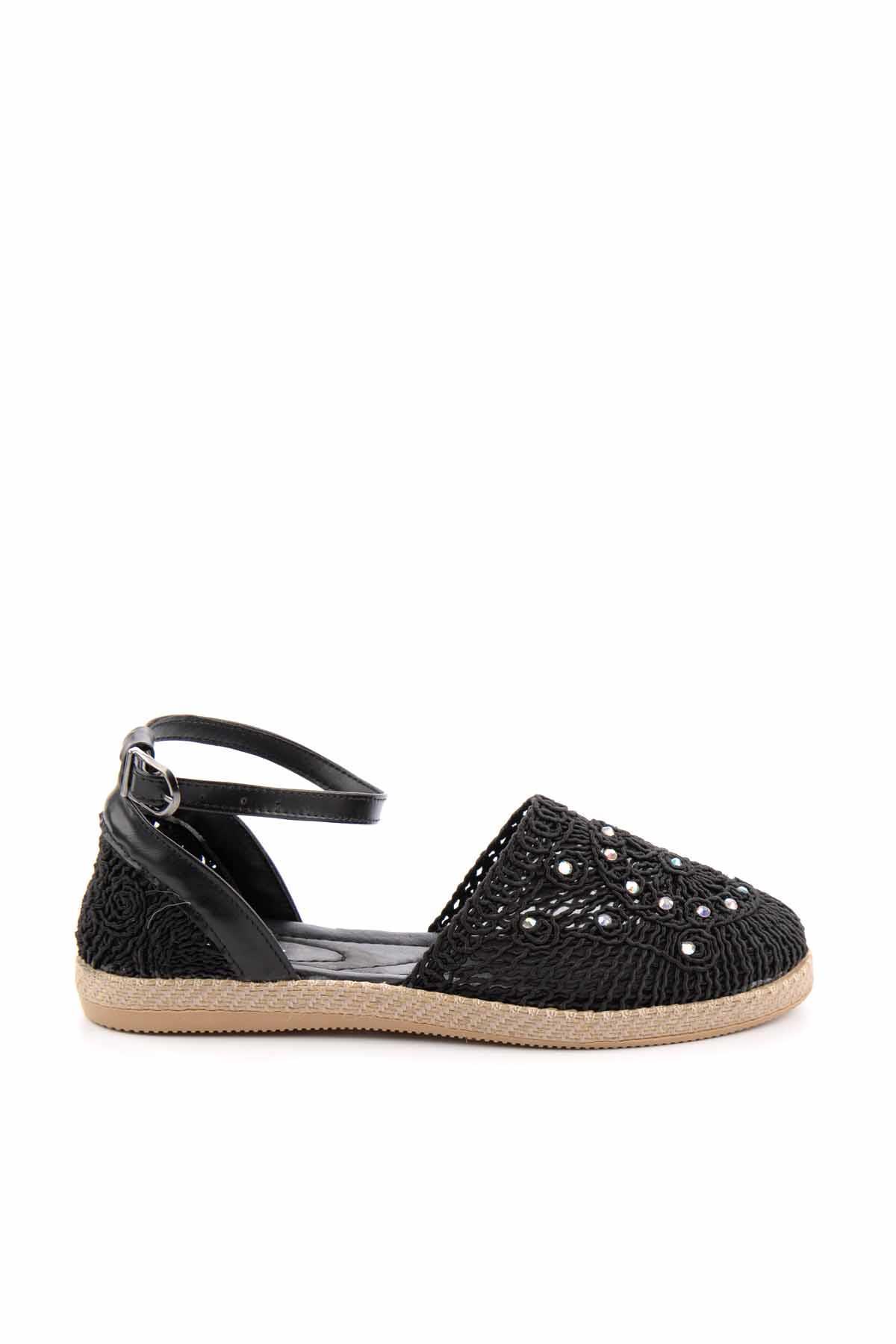 Siyah Örgü  Kadın Espadril K01823251416