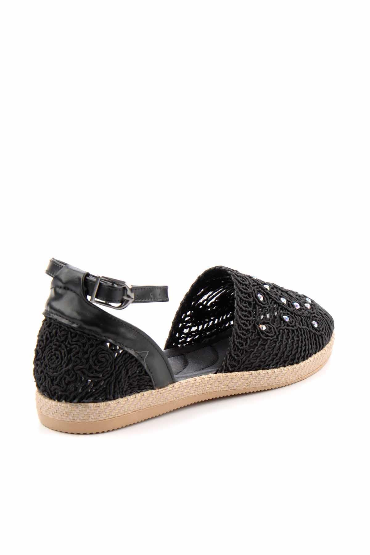 Siyah Örgü  Kadın Espadril K01823251416