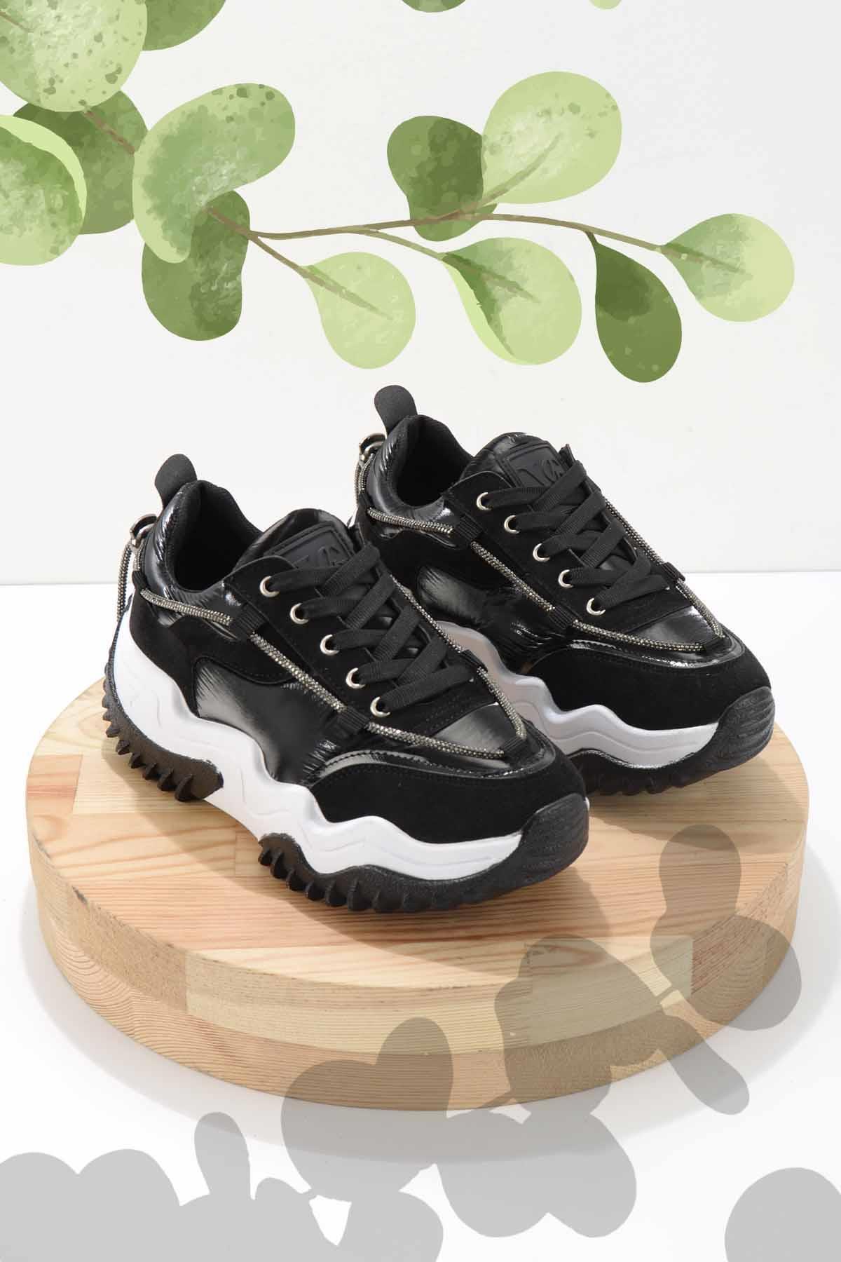 Siyah Paraşüt  Kadın Sneaker K01970200067