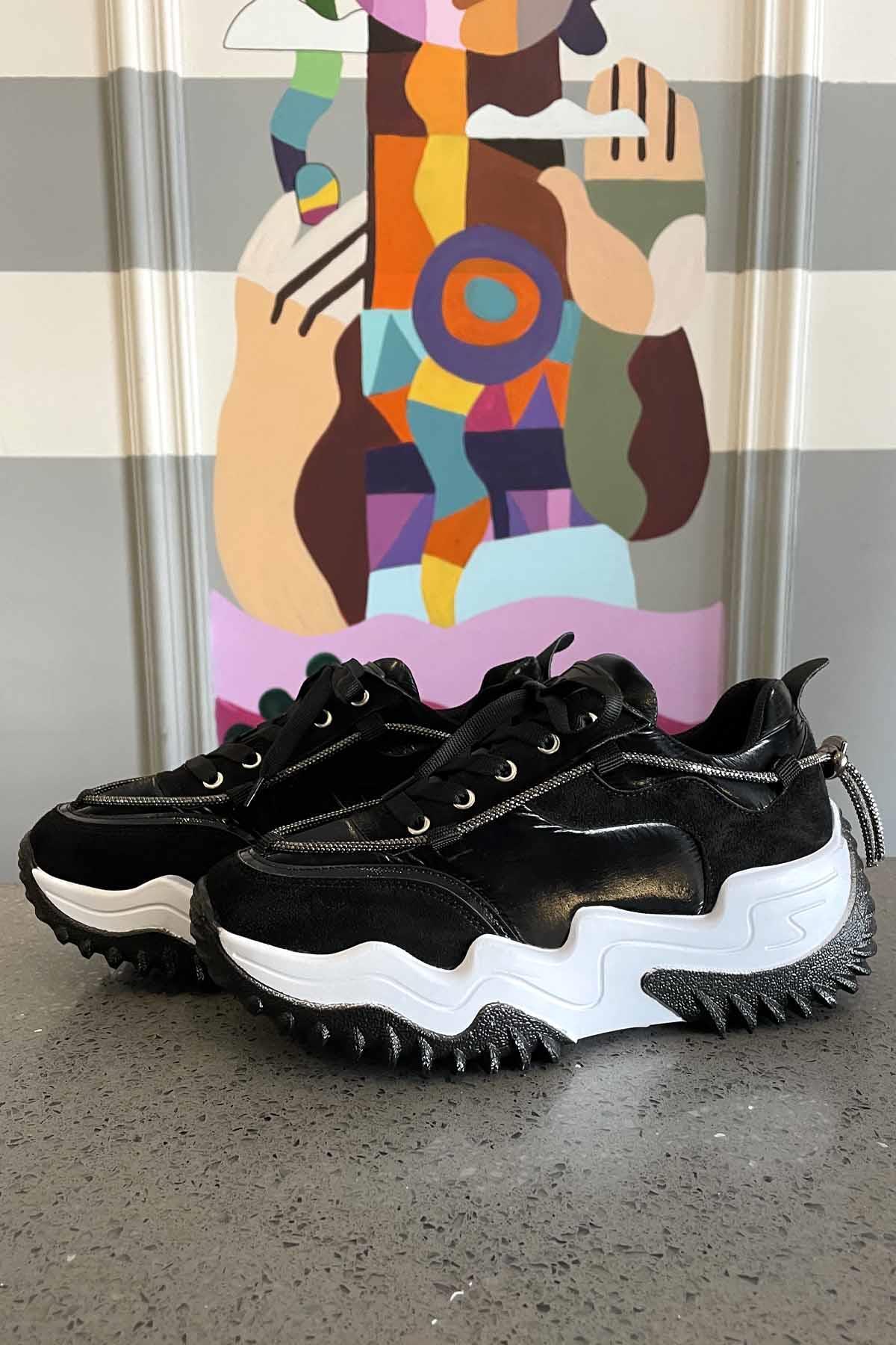 Siyah Paraşüt  Kadın Sneaker K01970200067