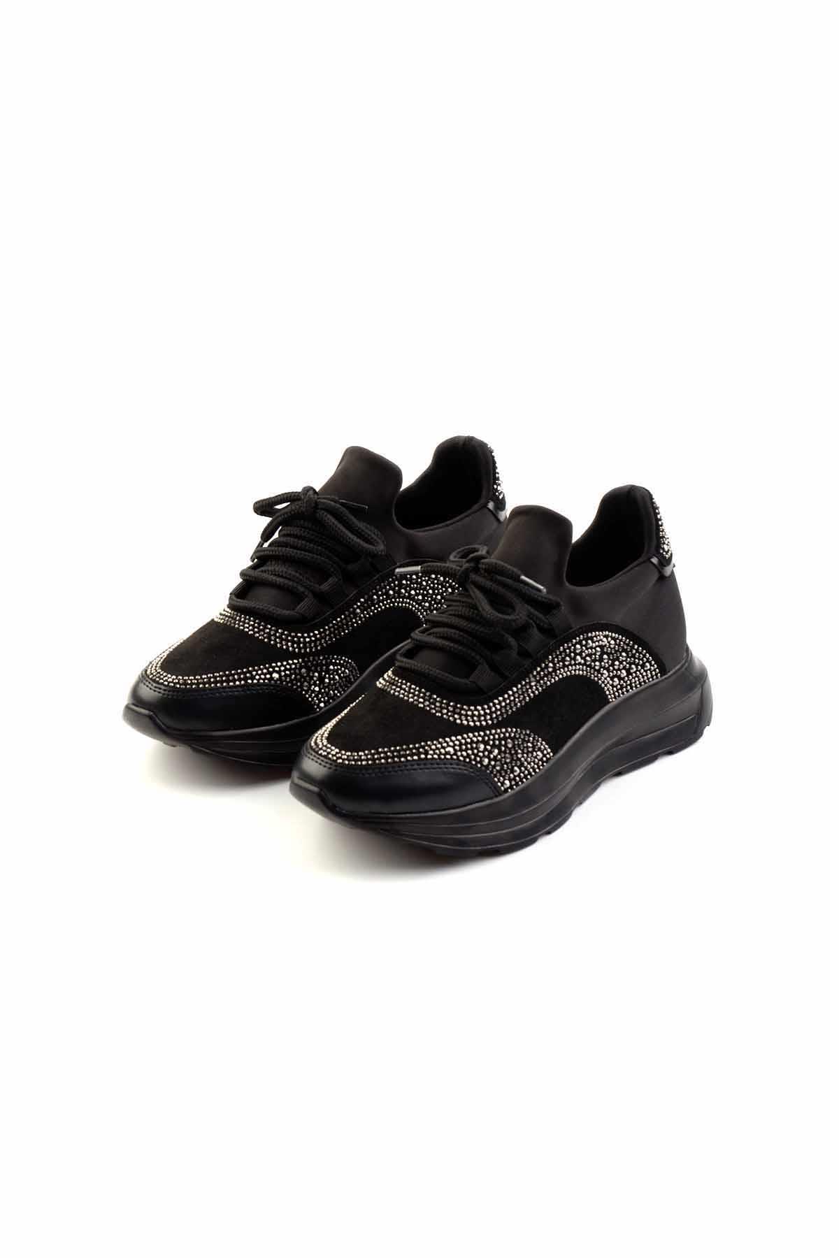 Siyah Platin  Kadın Sneaker K01234074087