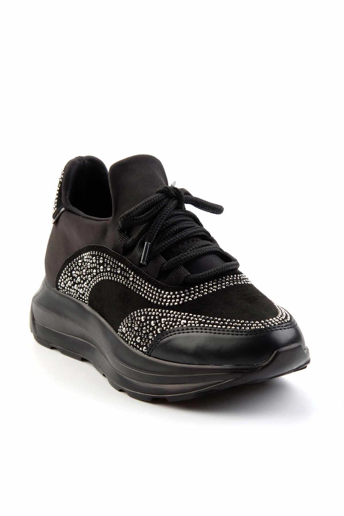 Siyah Platin  Kadın Sneaker K01234074087