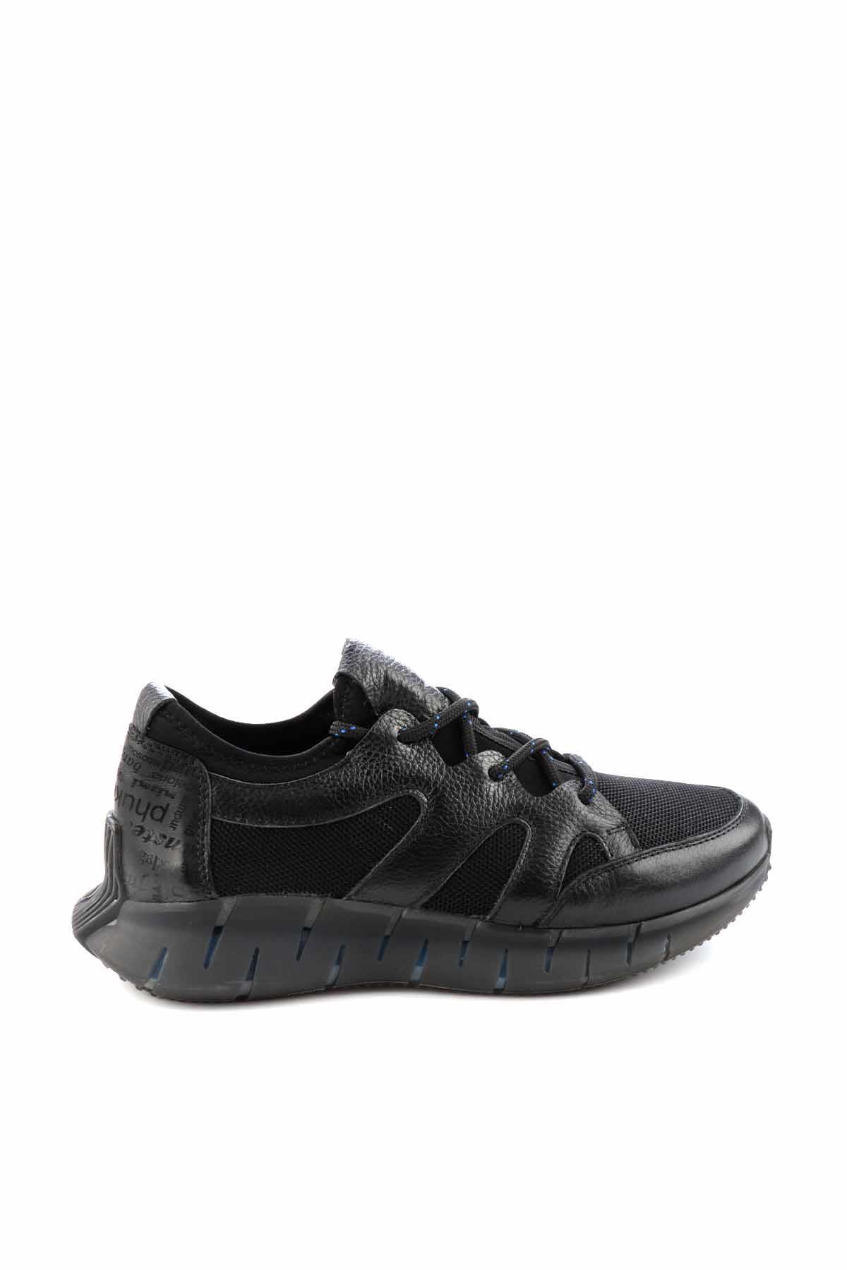Siyah Saks Hakiki Deri Erkek Sneaker E01611011303