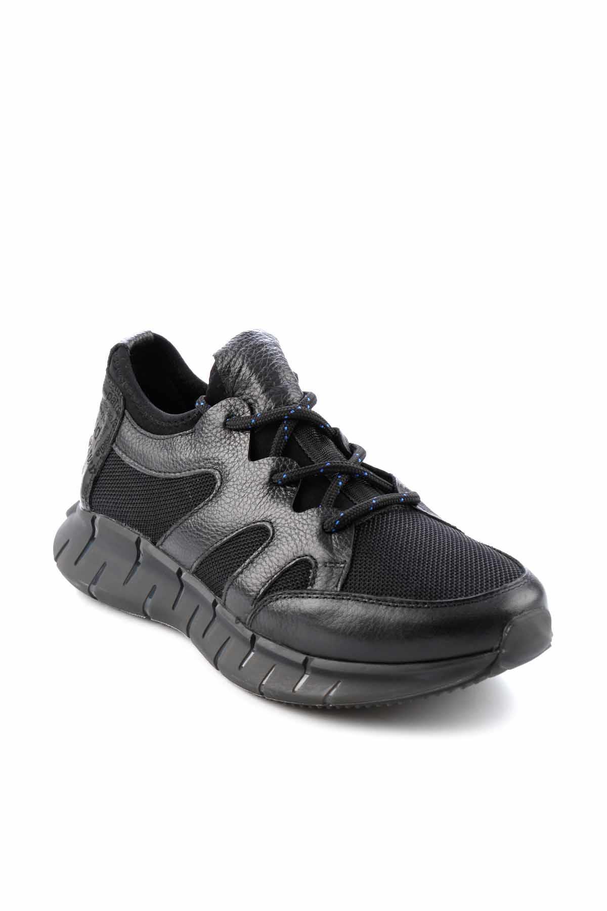 Siyah Saks Hakiki Deri Erkek Sneaker E01611011303