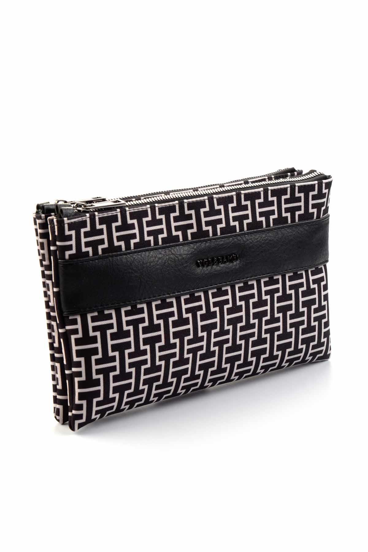 Siyah Siyah Kumaş  Kadın El Çantası C06620069304