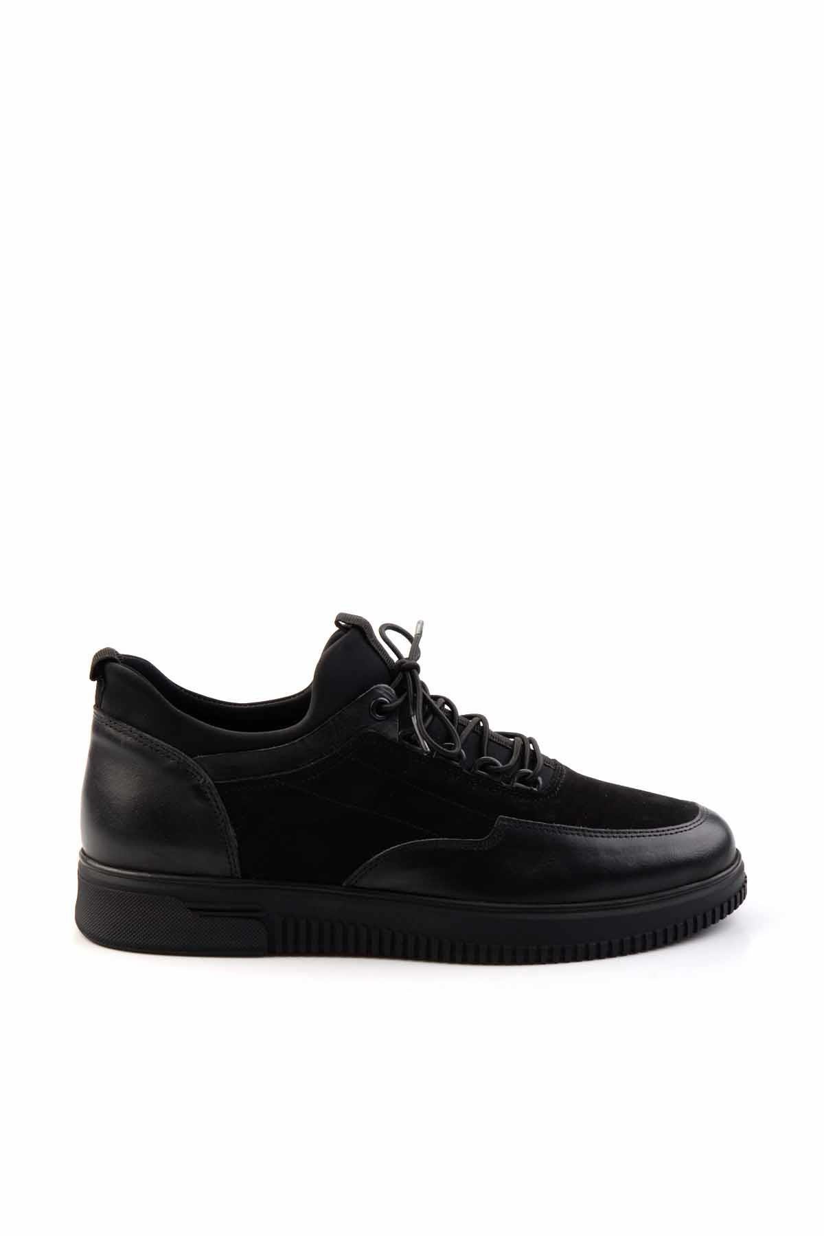 Siyah Siyah Leather Erkek Casual Ayakkabı E01398202043