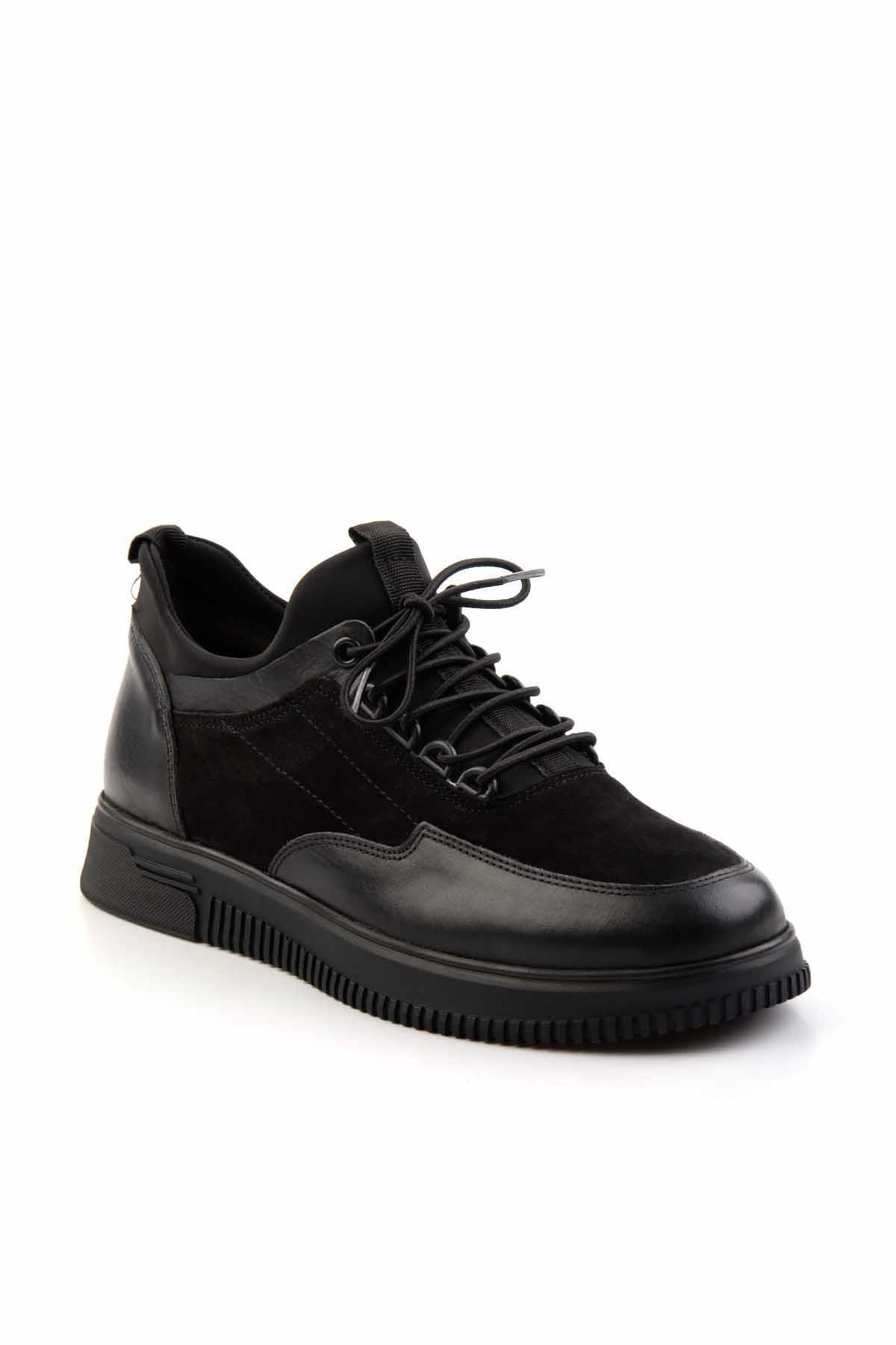 Siyah Siyah Leather Erkek Casual Ayakkabı E01398202043