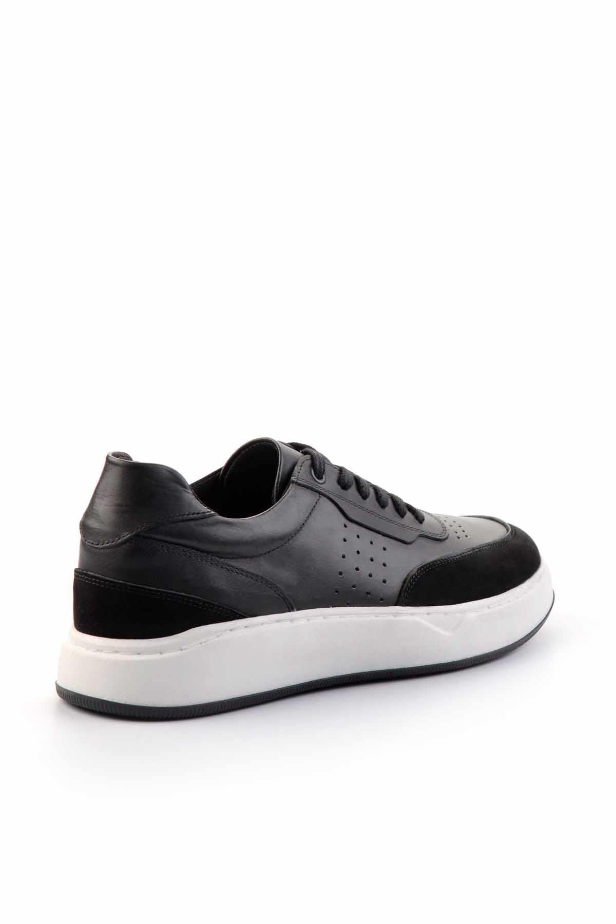 Siyah Siyah Leather Erkek Casual Ayakkabı E01380103843