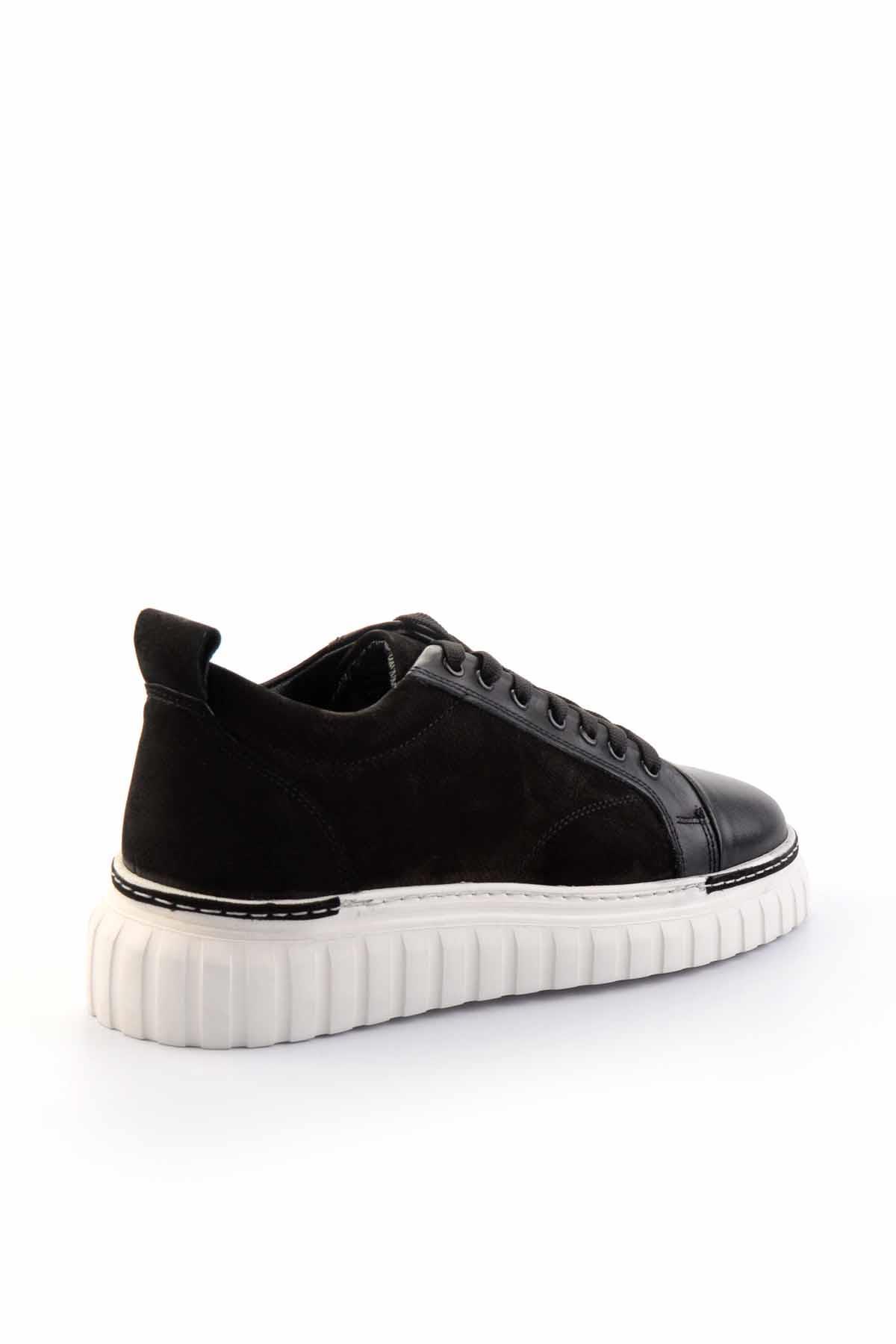 Siyah Siyah Leather Erkek Sneaker E01401087103