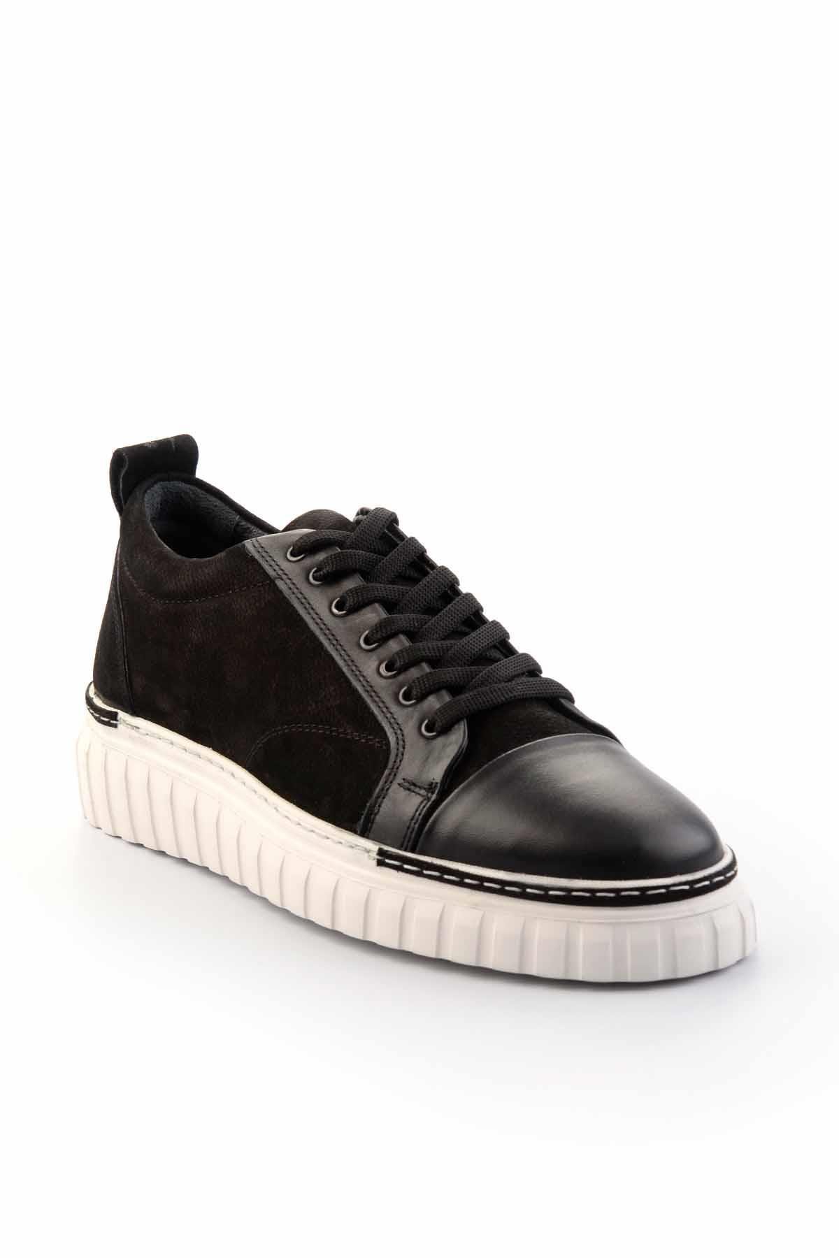 Siyah Siyah Leather Erkek Sneaker E01401087103