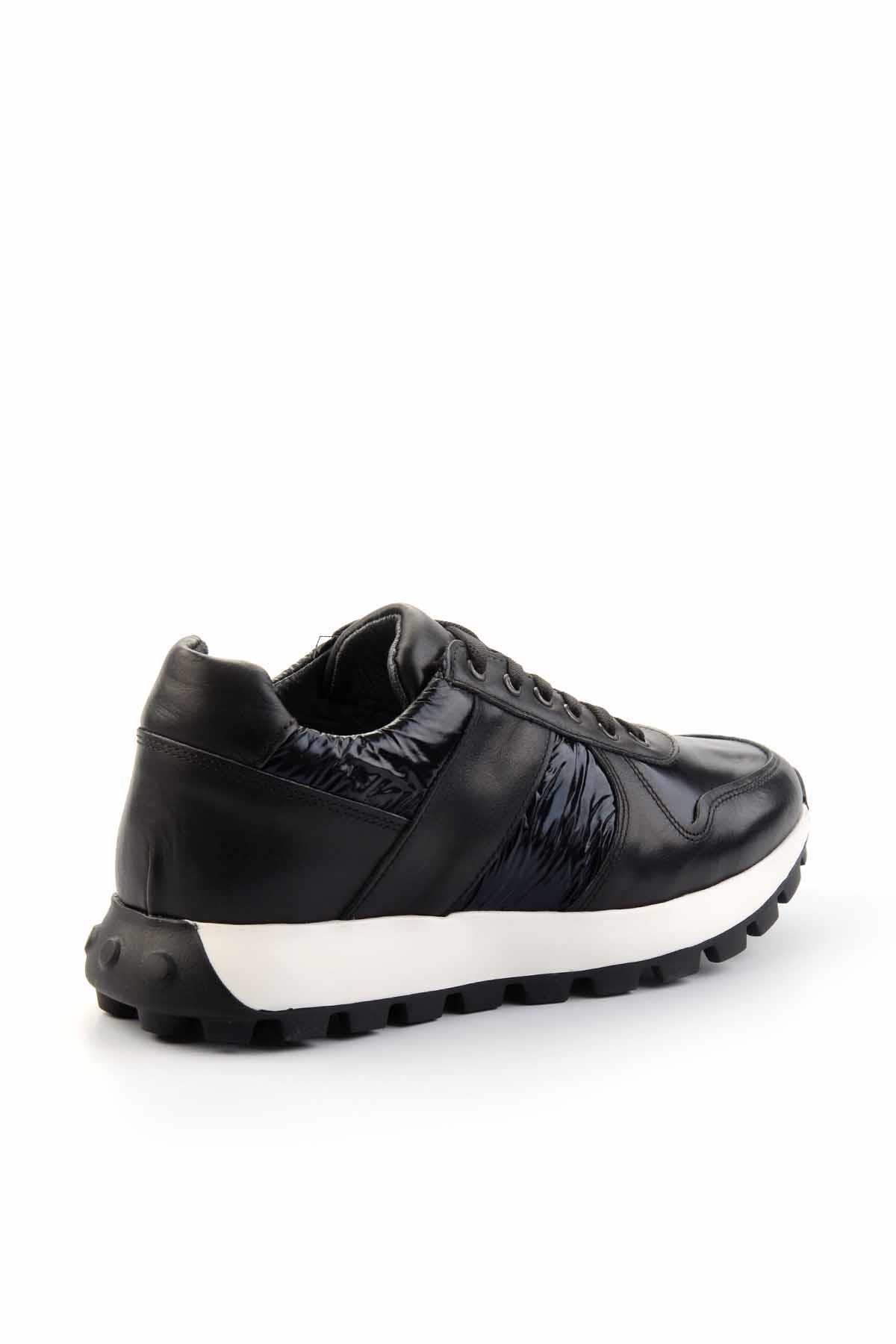Siyah Siyah Leather Erkek Sneaker E01401086603
