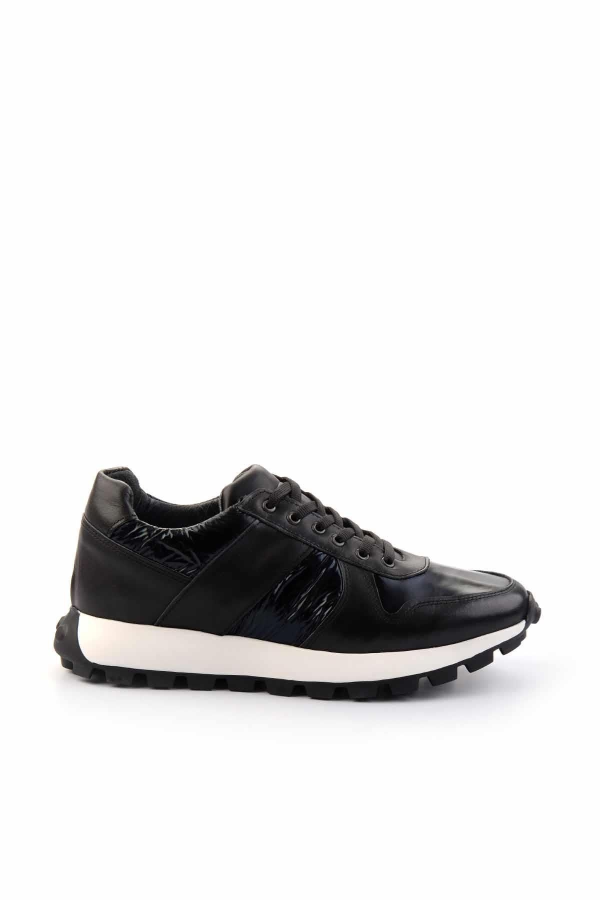Siyah Siyah Leather Erkek Sneaker E01401086603