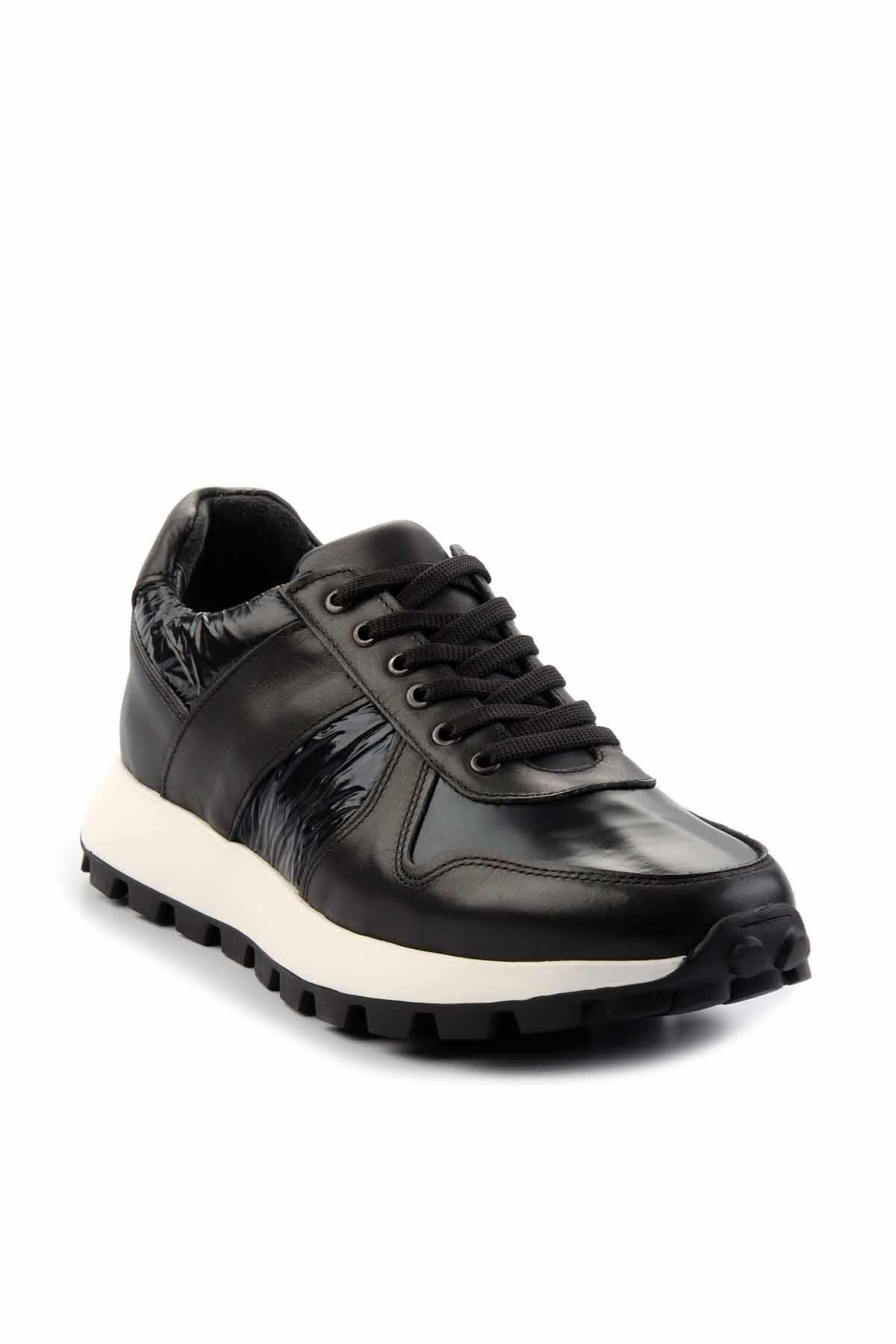 Siyah Siyah Leather Erkek Sneaker E01401086603