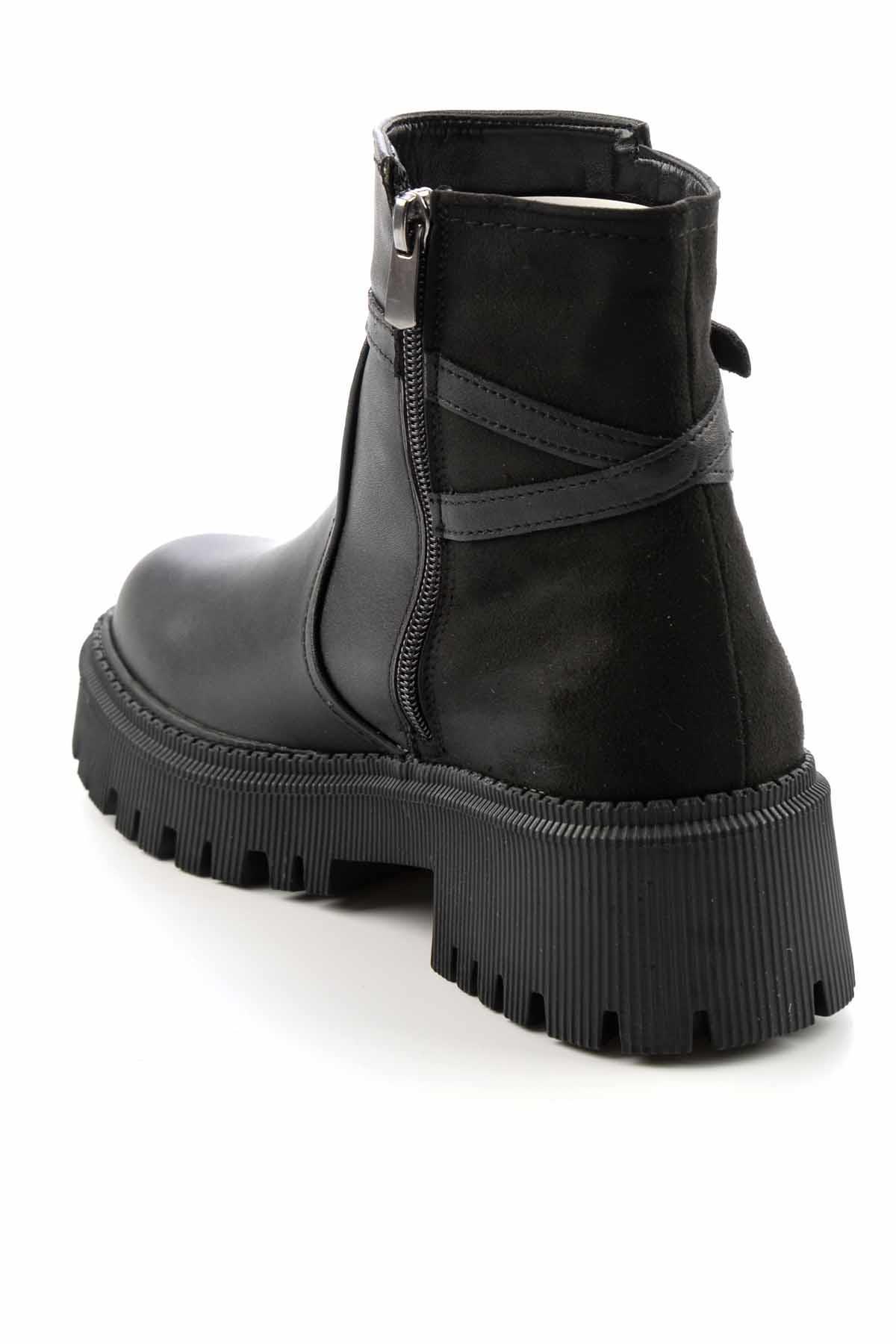 Siyah Siyah Süet  Kadın Bot & Bootie K02586211509