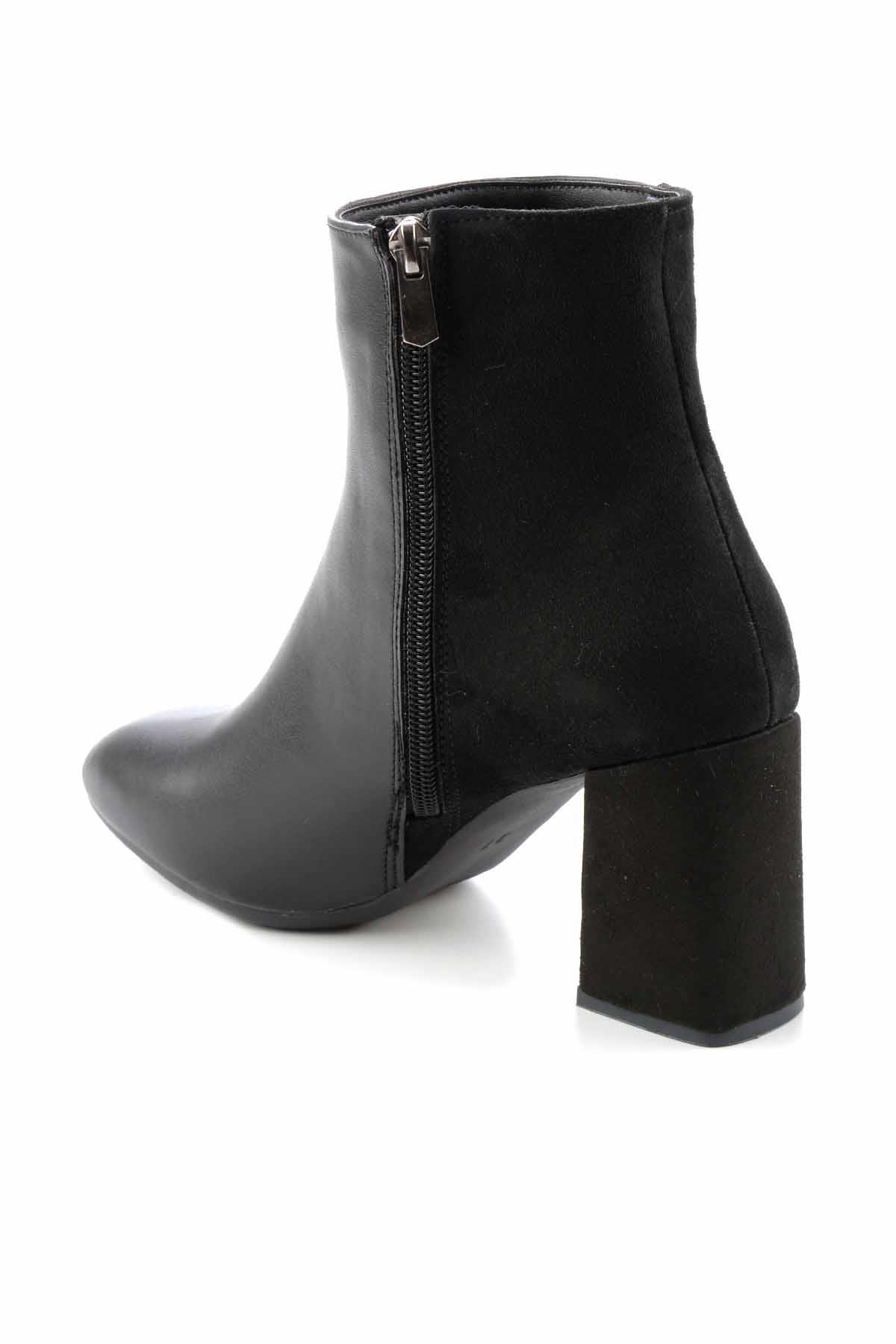 Siyah Siyah Süet  Kadın Bot & Bootie K02842089409