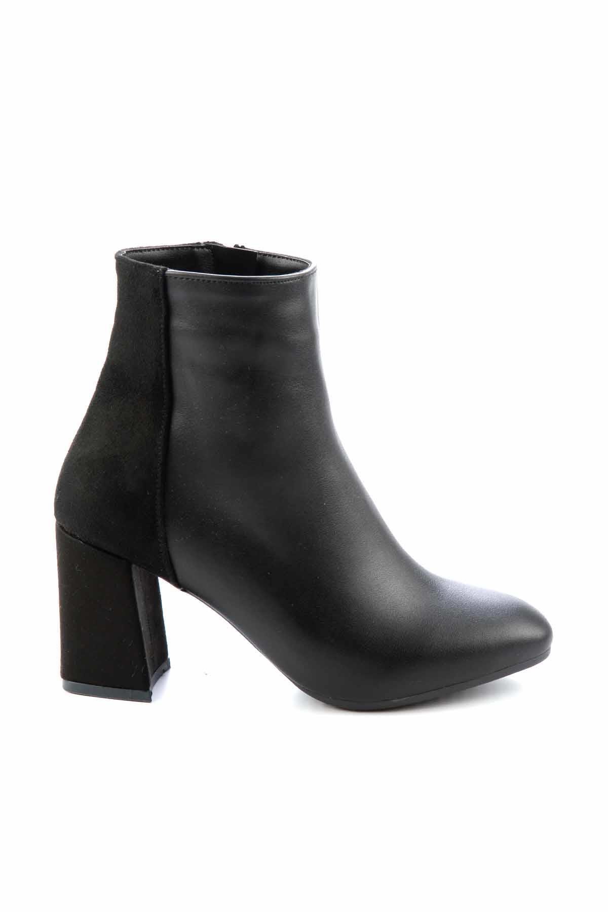 Siyah Siyah Süet  Kadın Bot & Bootie K02842089409