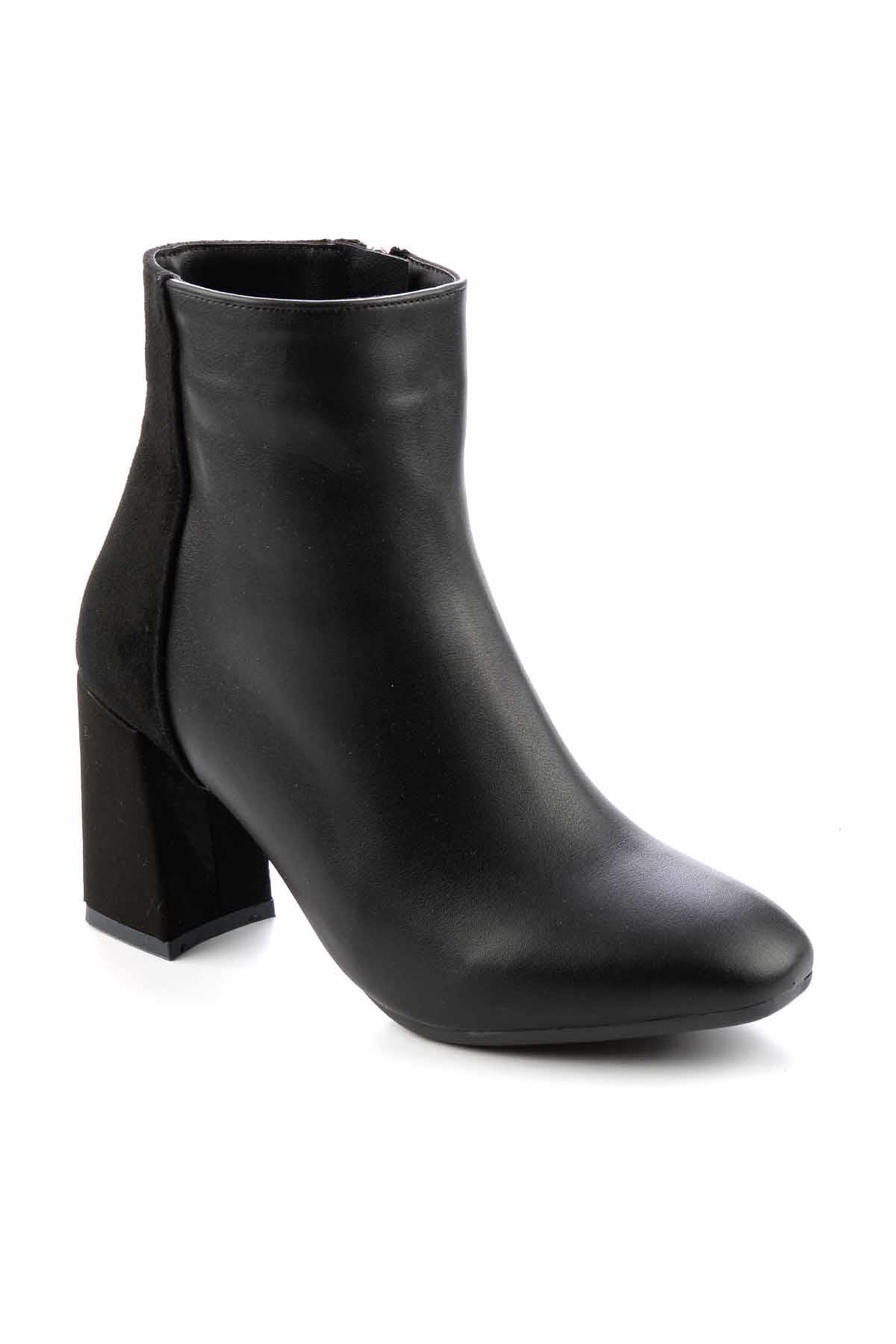 Siyah Siyah Süet  Kadın Bot & Bootie K02842089409
