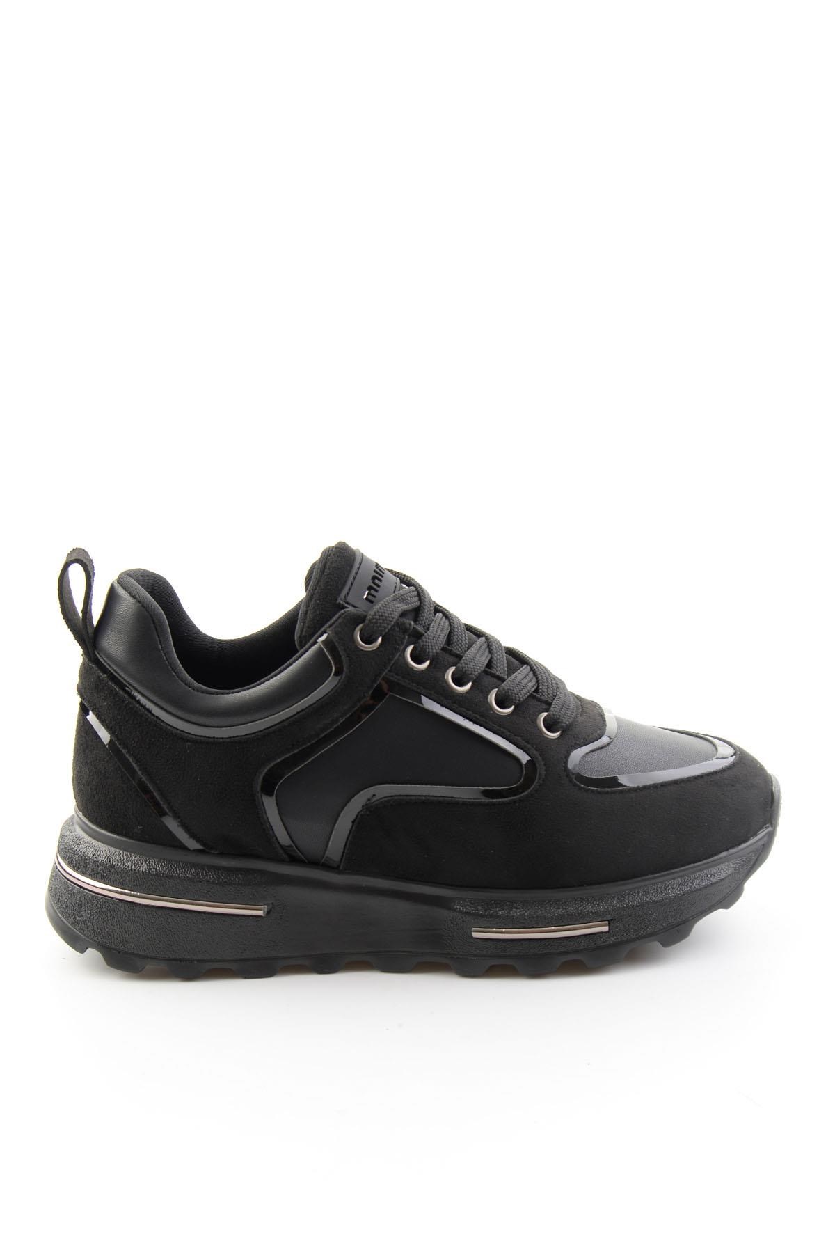 Siyah Siyah Süet  Kadın Sneaker K01313003072