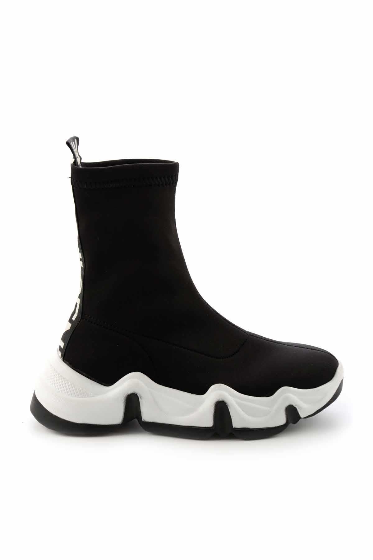 Siyah Streç  Kadın Bot & Bootie K02544059917