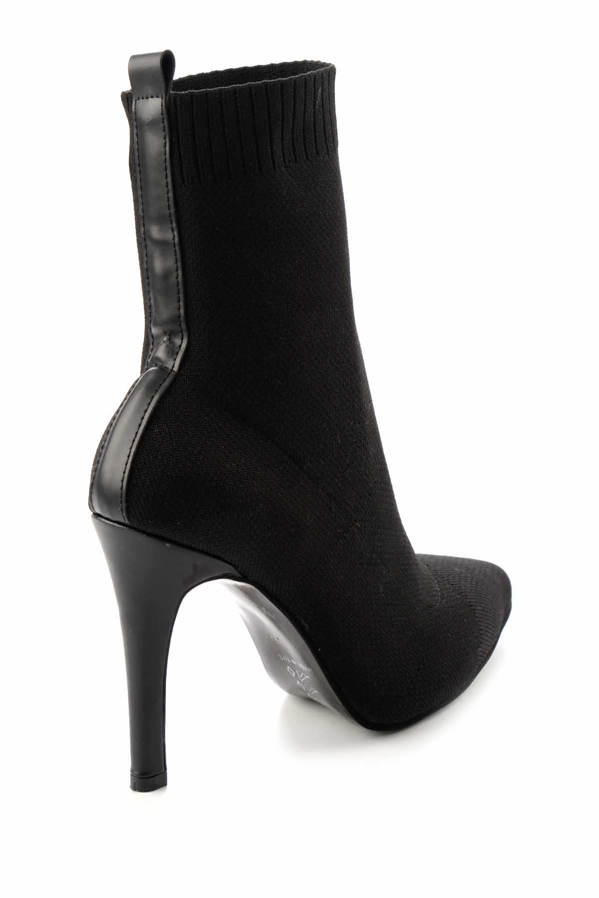 Siyah Streç  Kadın Bot & Bootie K02575210917
