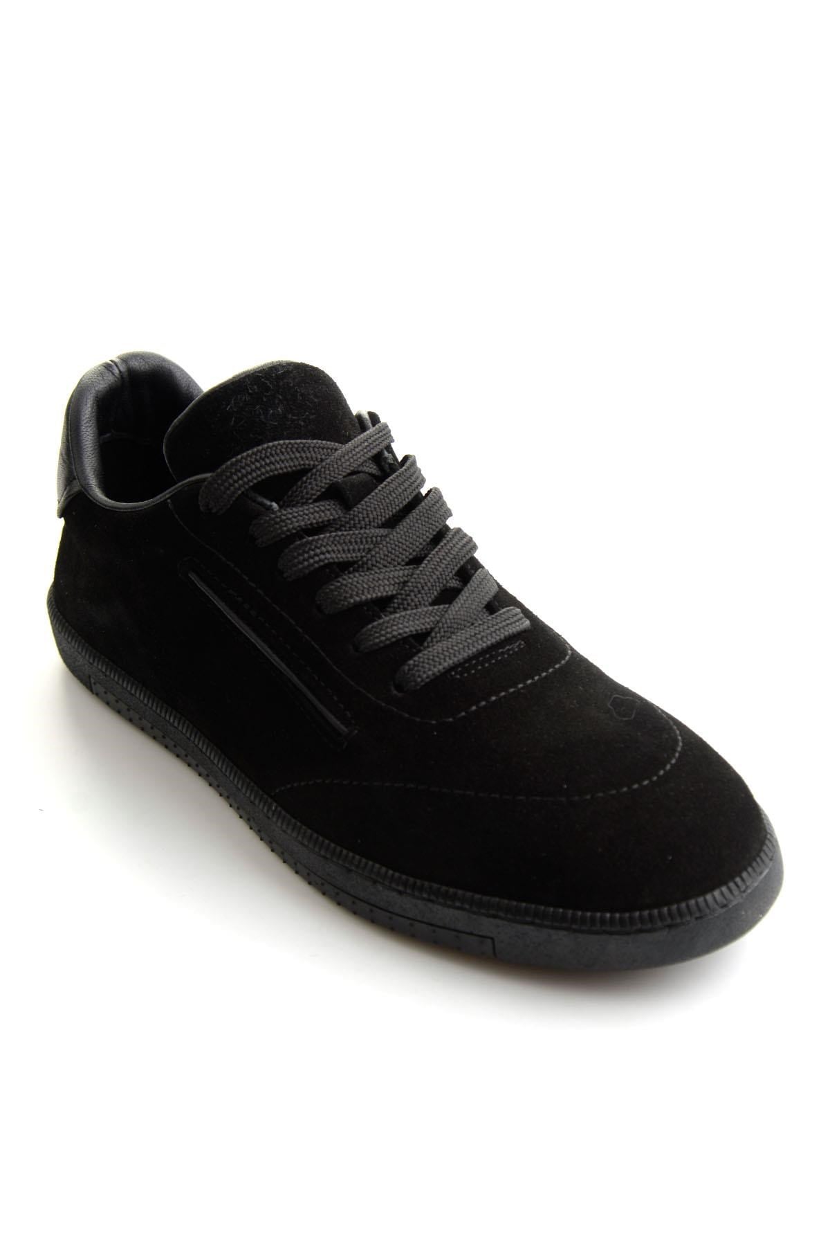 Siyah Süet Hakiki Deri Erkek Sneaker E01593000302
