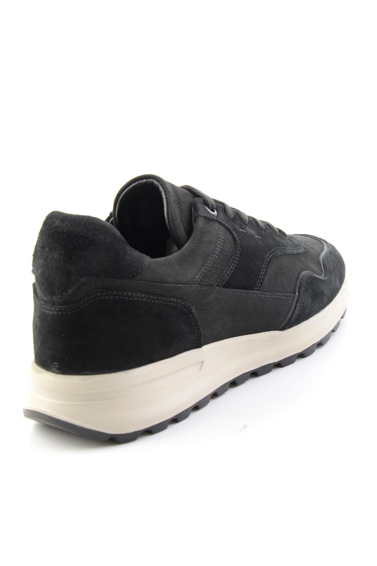 Siyah Süet Hakiki Deri Erkek Sneaker E01789045302