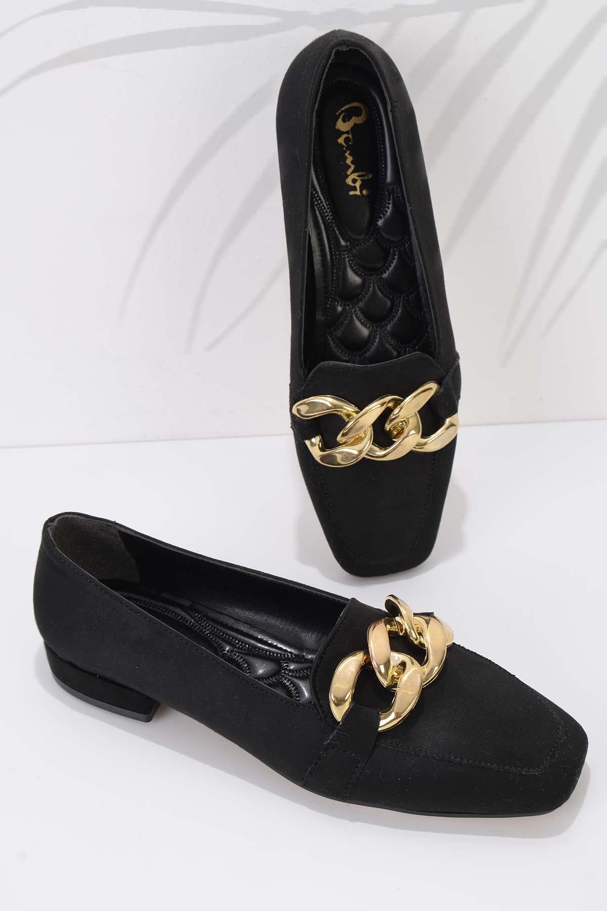 Siyah Süet  Kadın Babet K01703102065