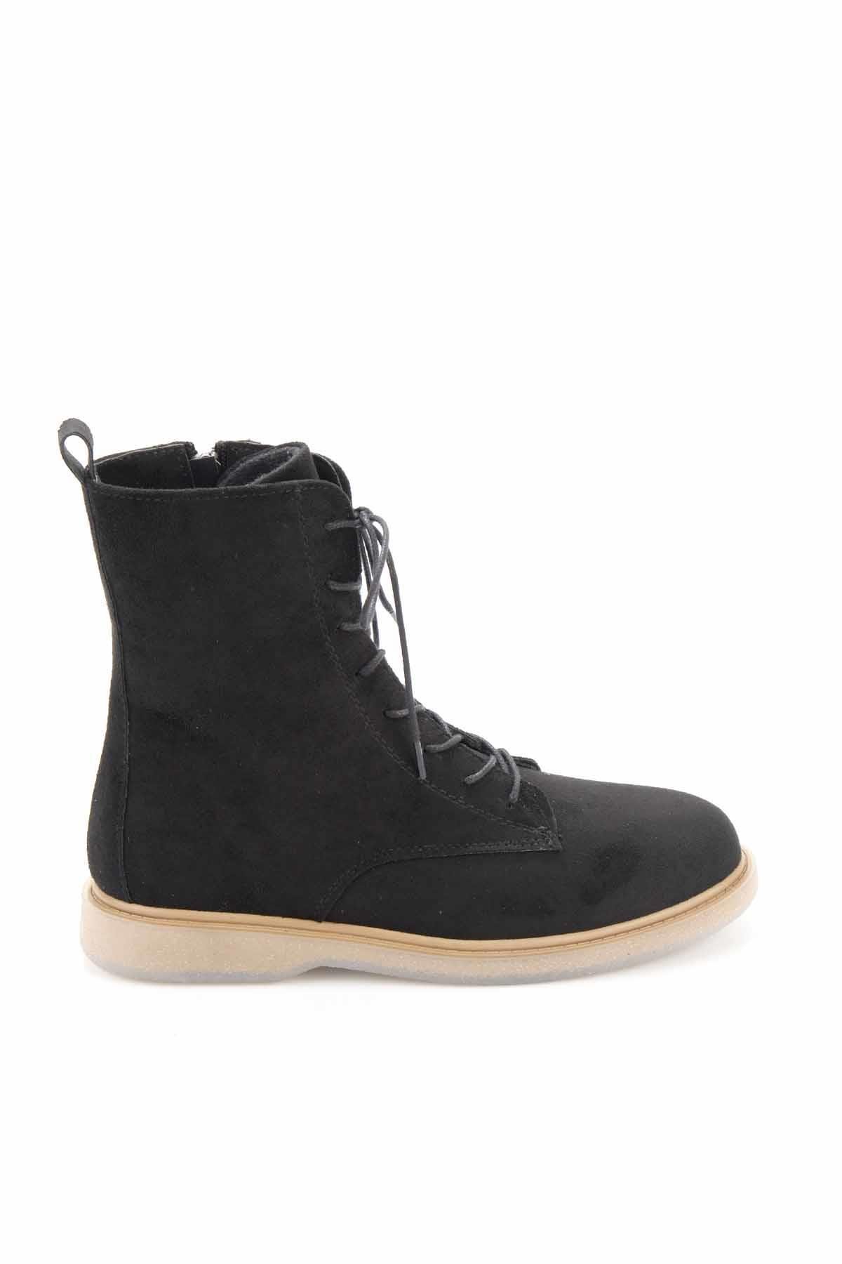 Siyah Süet  Kadın Bot & Bootie K02116010502