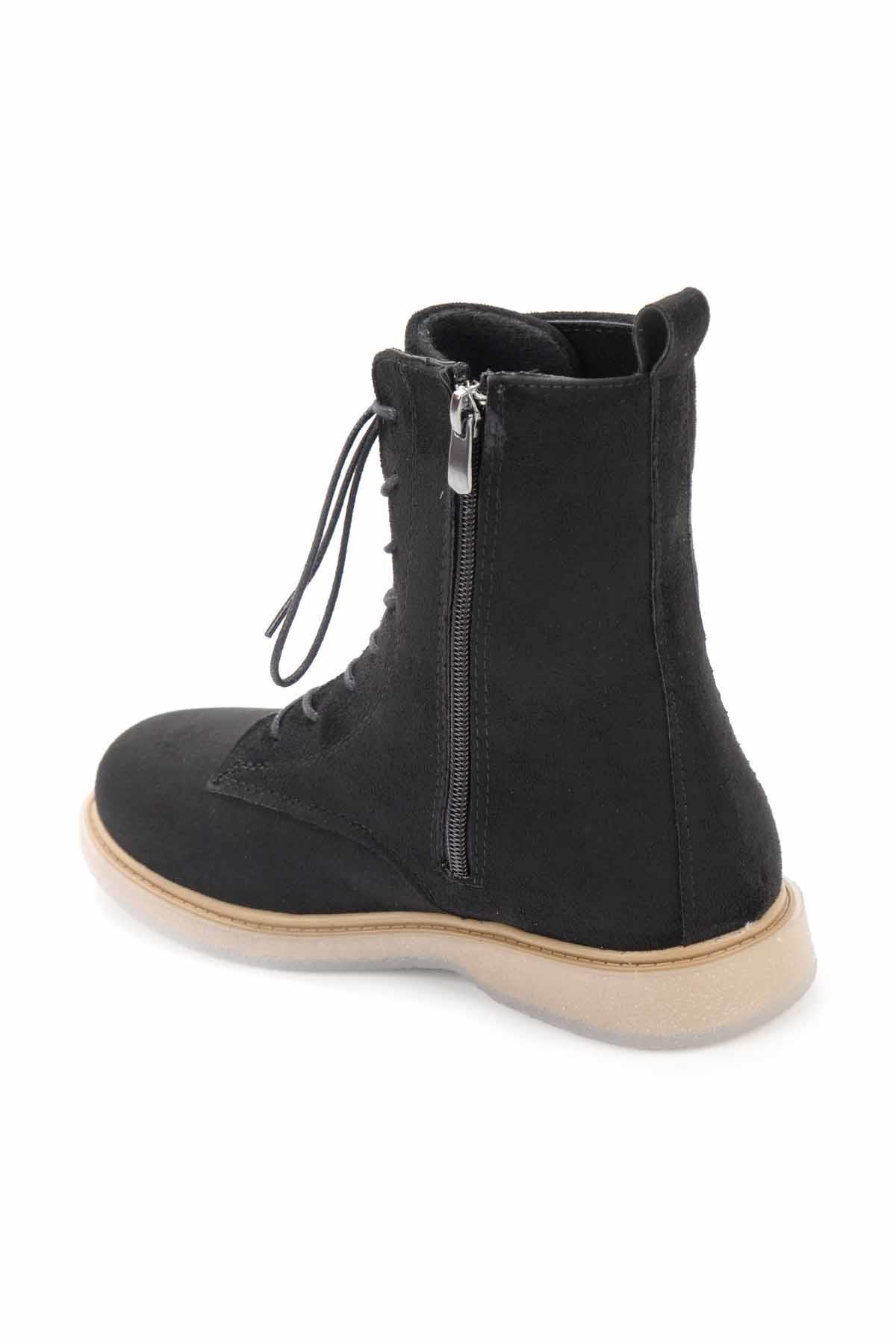 Siyah Süet  Kadın Bot & Bootie K02116010502
