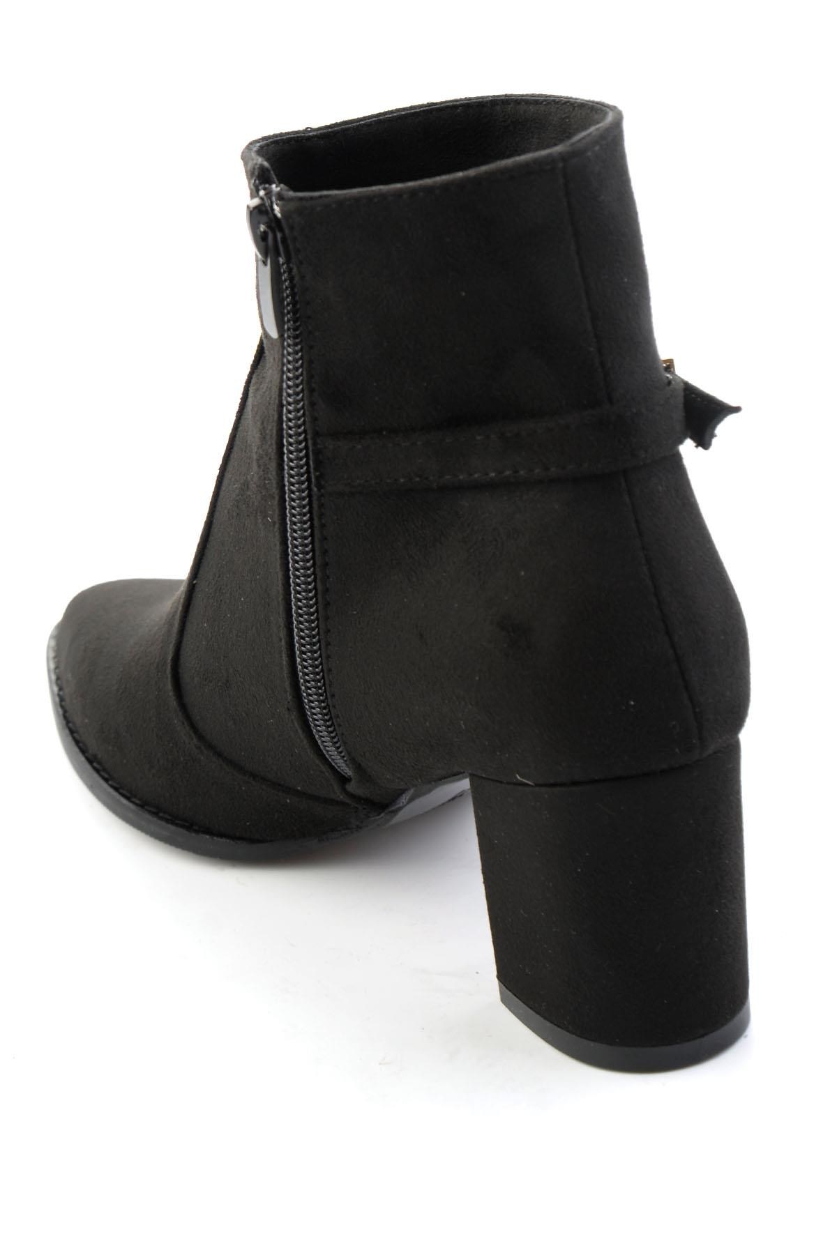 Siyah Süet  Kadın Bot & Bootie K02233050472