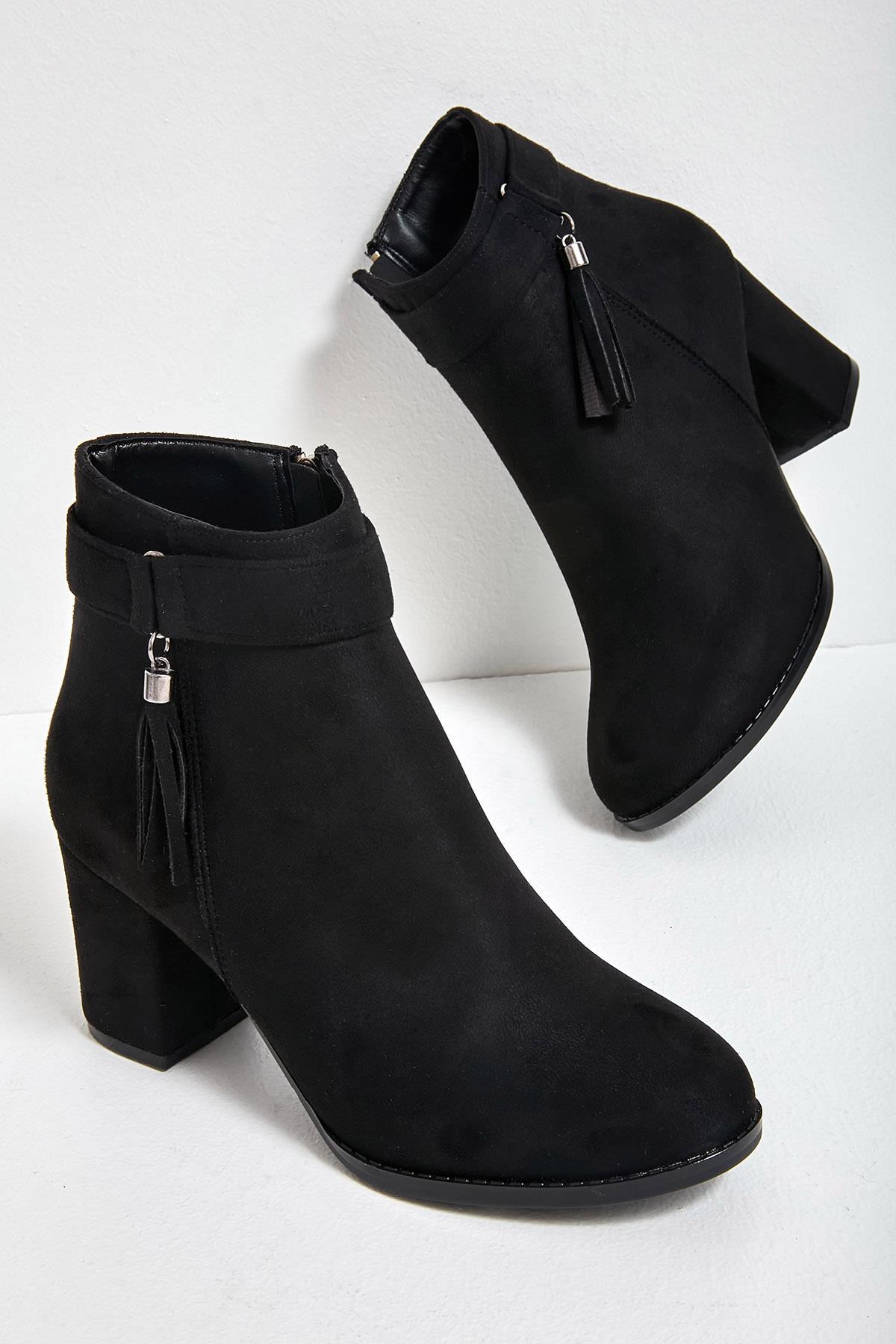 Siyah Süet  Kadın Bot & Bootie K02688060102