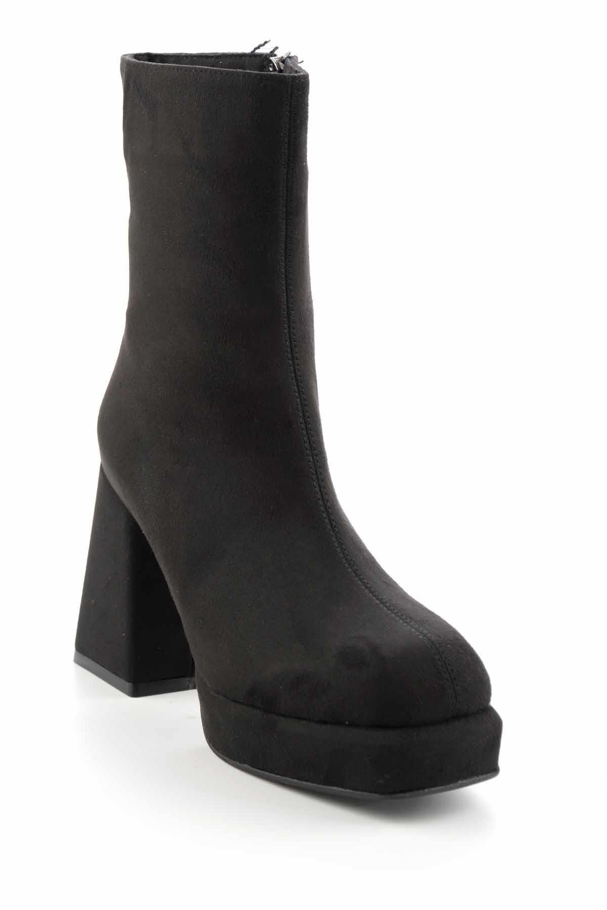 Siyah Süet  Kadın Bot & Bootie K02688190202