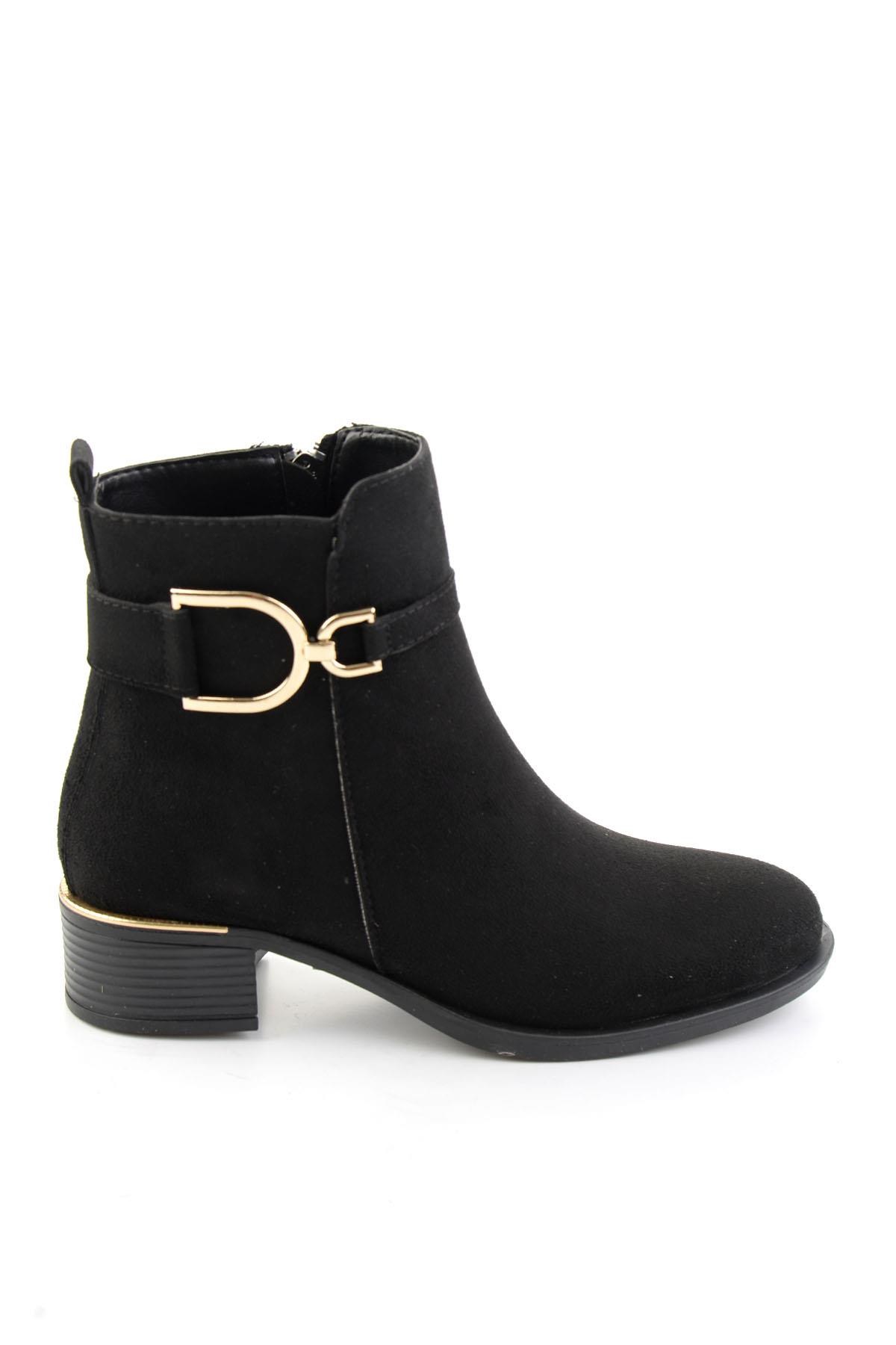 Siyah Süet  Kadın Bot & Bootie K02823052172