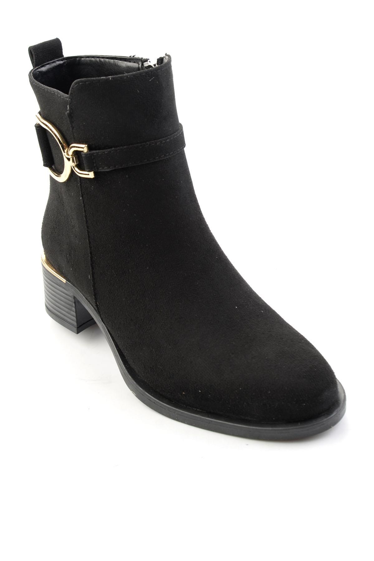 Siyah Süet  Kadın Bot & Bootie K02823052172