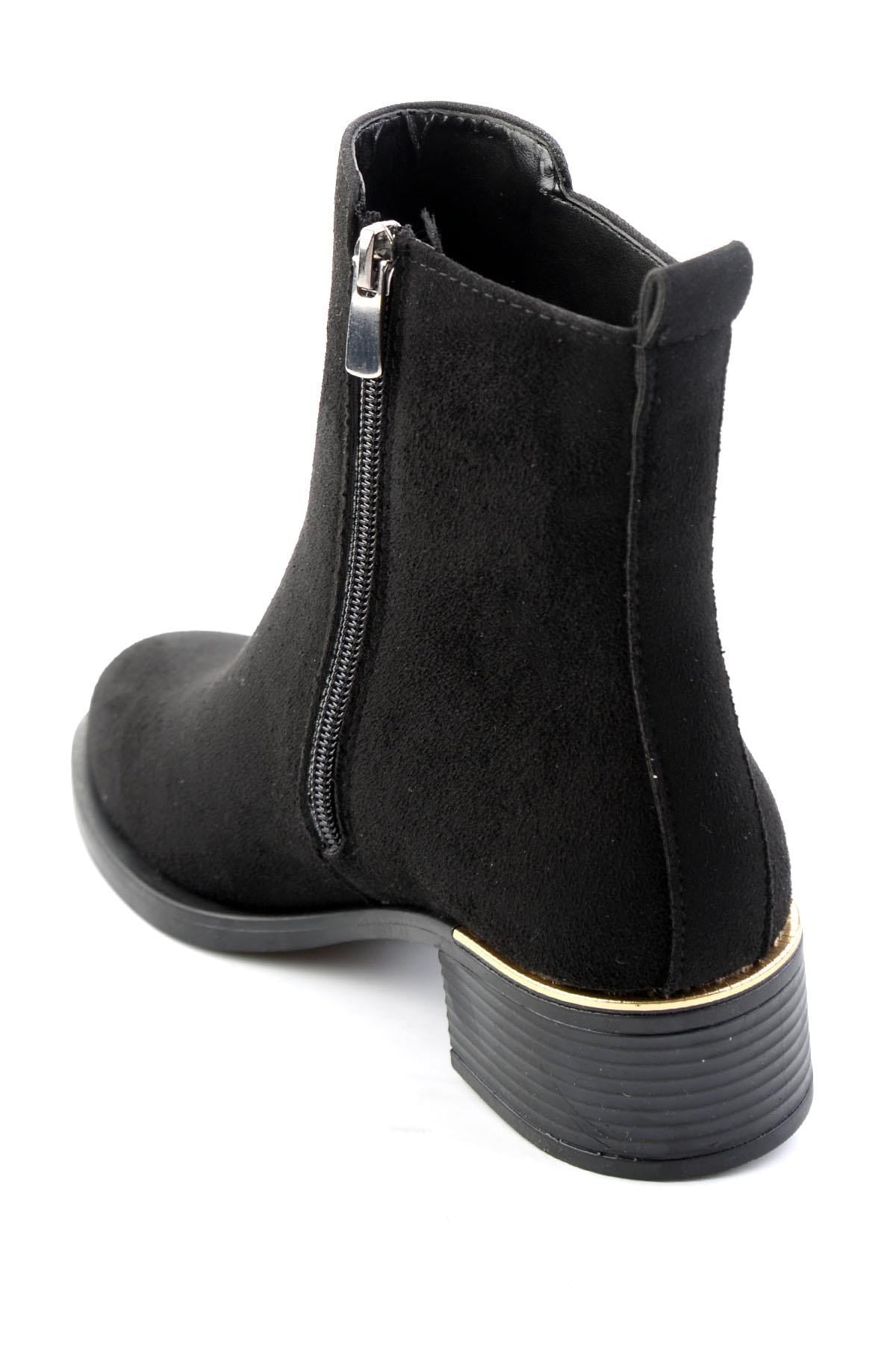Siyah Süet  Kadın Bot & Bootie K02823350072