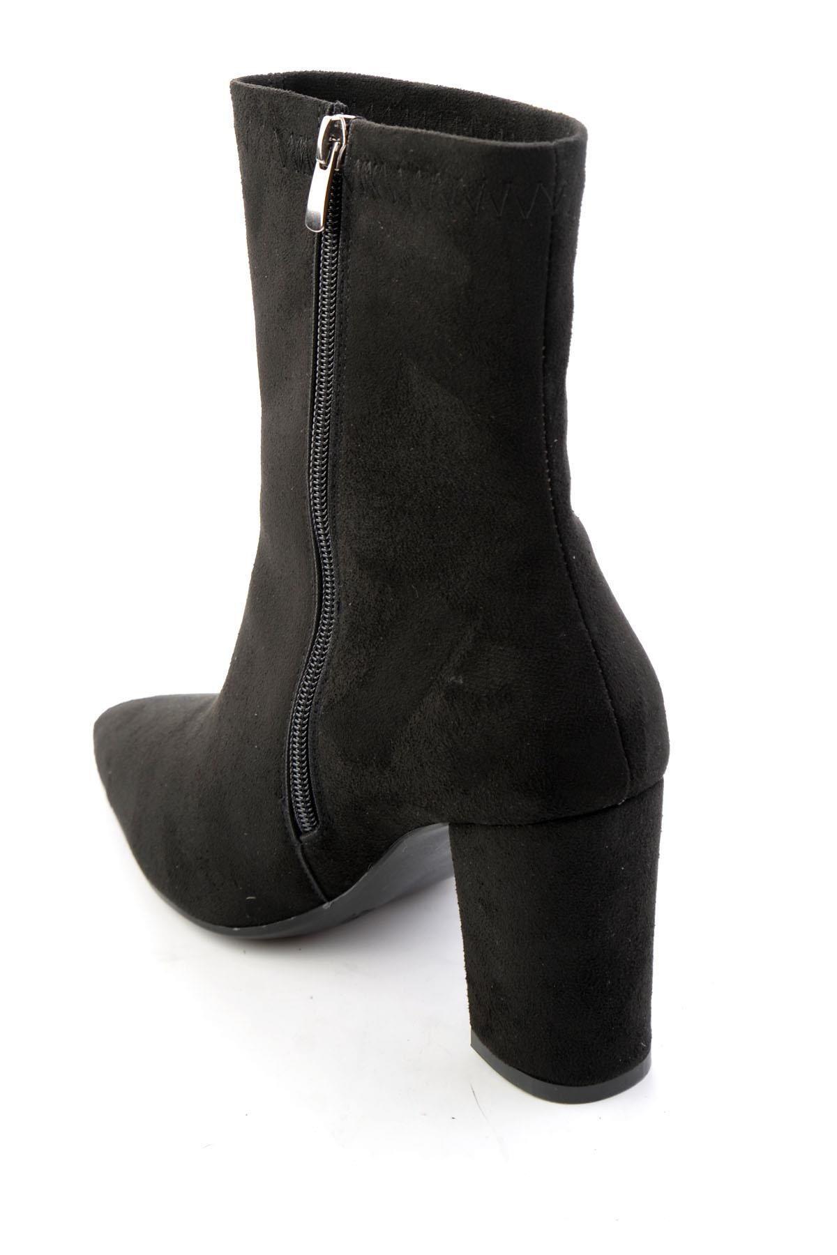Siyah Süet  Kadın Bot & Bootie K02823510072