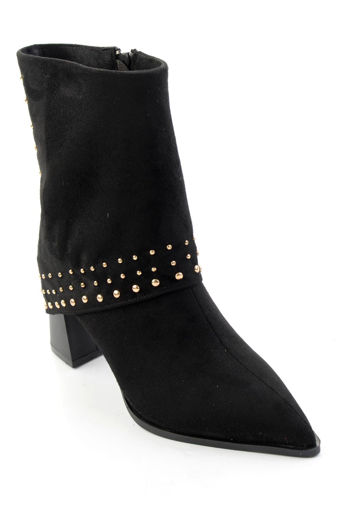 Siyah Süet  Kadın Bot & Bootie K02843010272