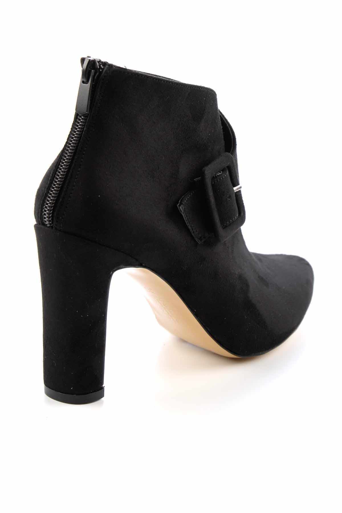 Siyah Süet  Kadın Bot & Bootie K02926061902