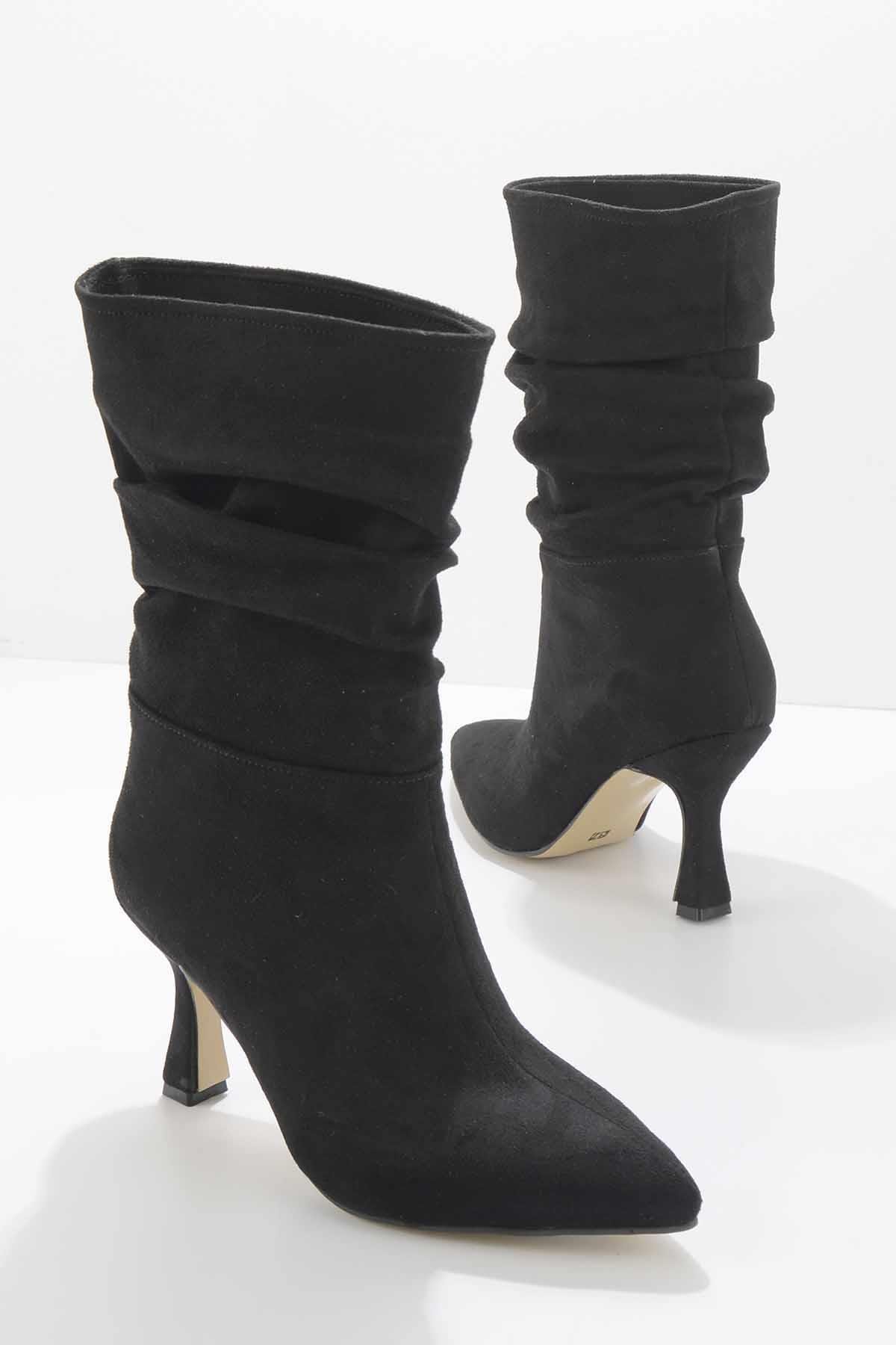 Siyah Süet  Kadın Bot & Bootie K02990102102