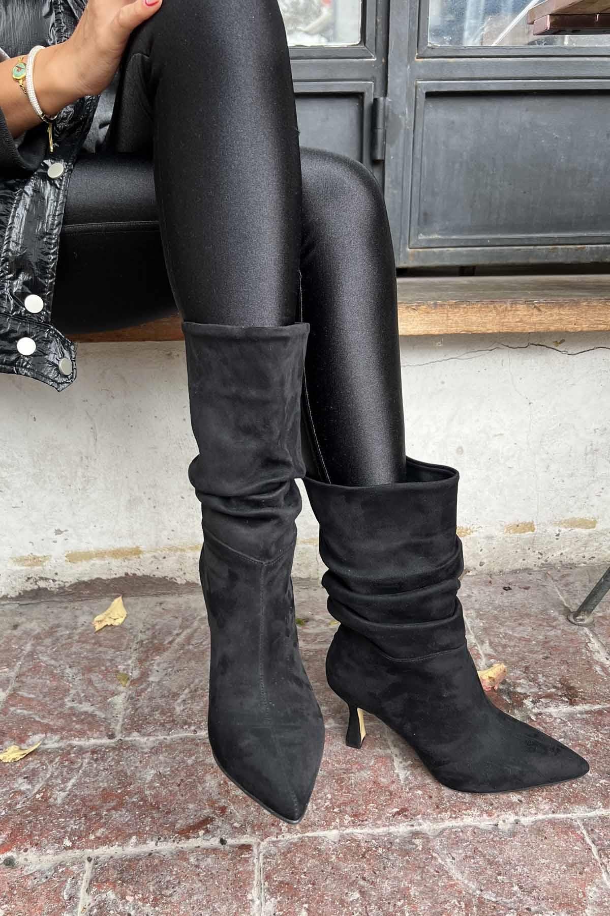 Siyah Süet  Kadın Bot & Bootie K02990102102