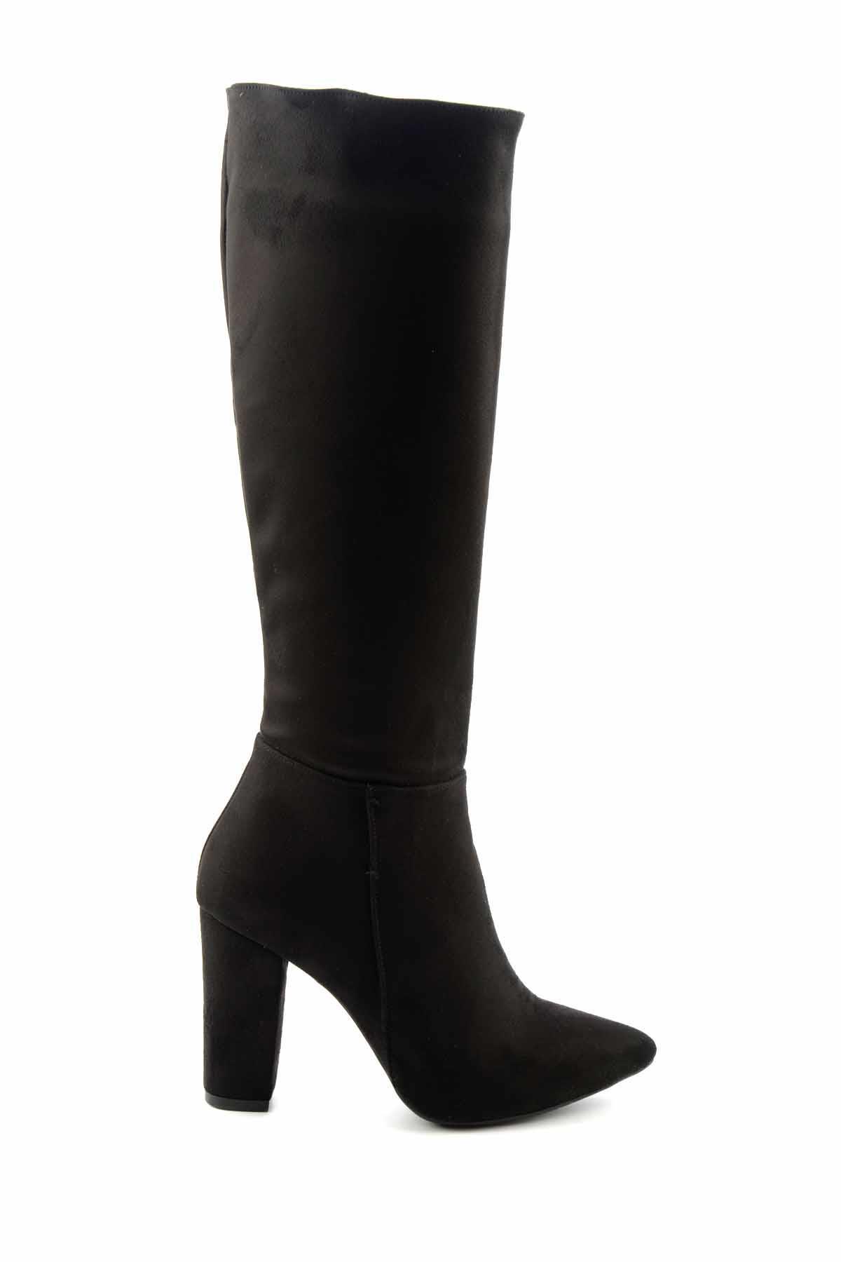 Siyah Süet  Kadın Çizme K03688000202