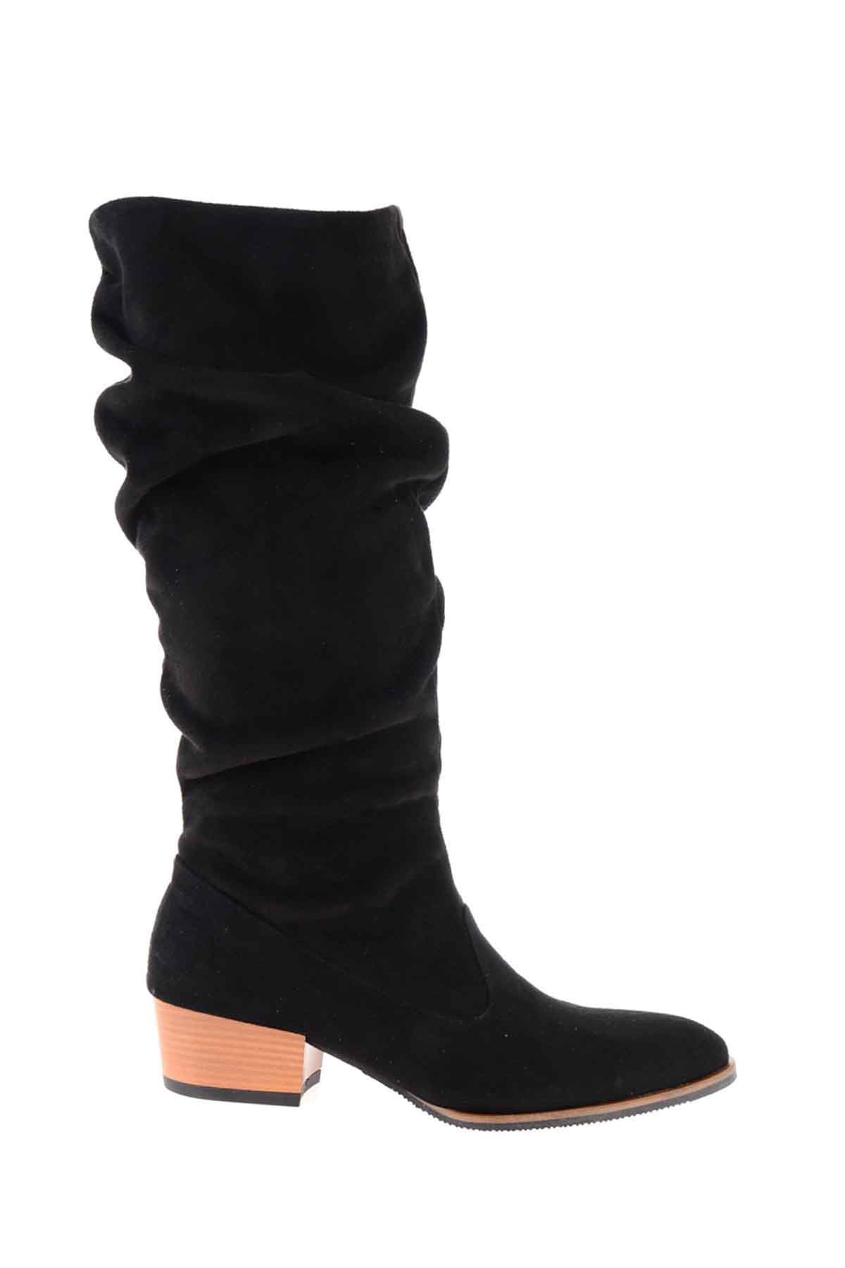 Siyah Süet  Kadın Çizme K0509000365