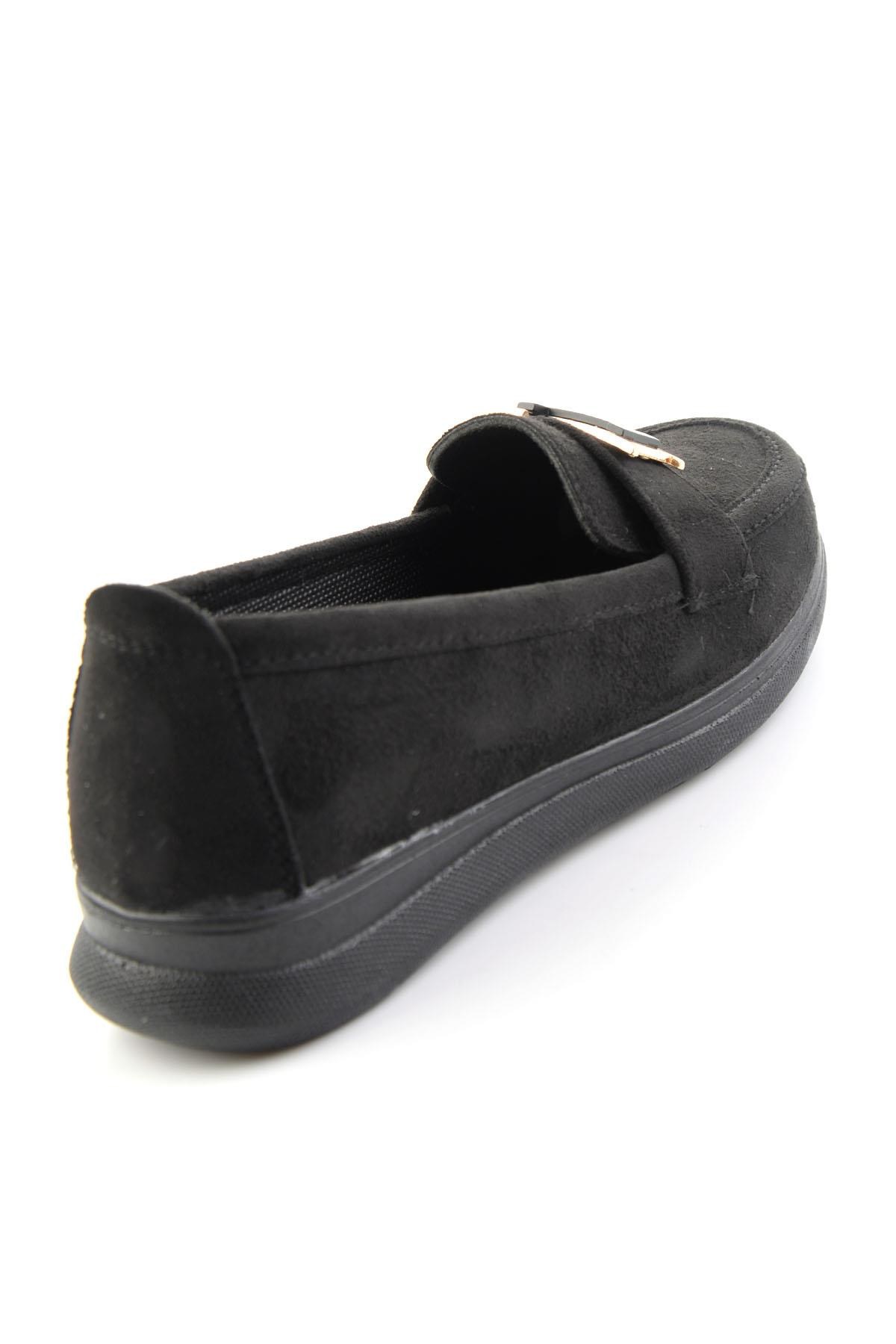 Siyah Süet  Kadın Loafer Ayakkabı K01536105972