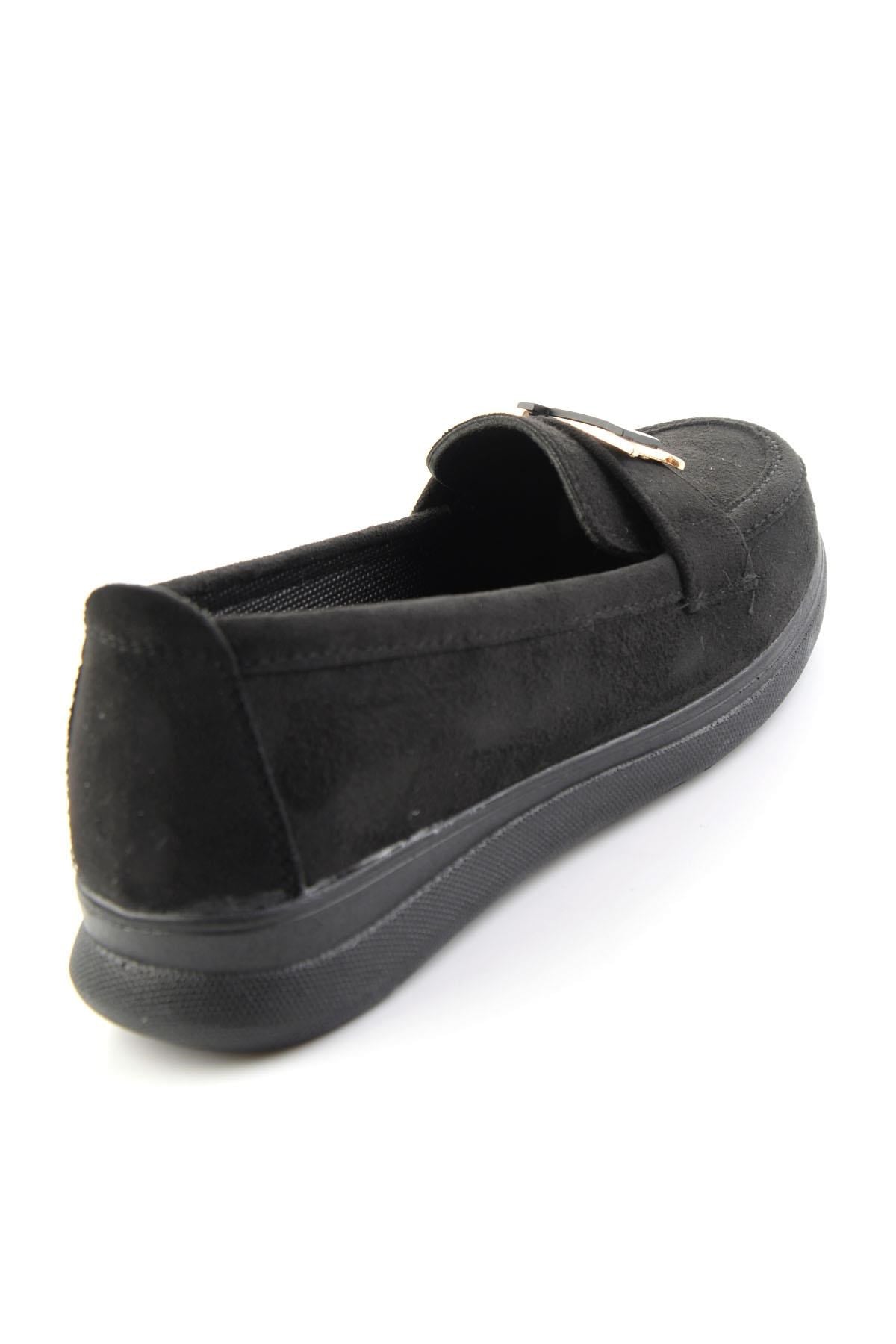 Siyah Süet  Kadın Loafer Ayakkabı K01536105972