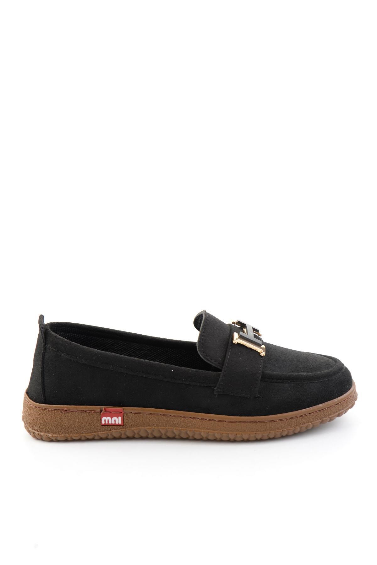 Siyah Süet  Kadın Loafer Ayakkabı K01536105472