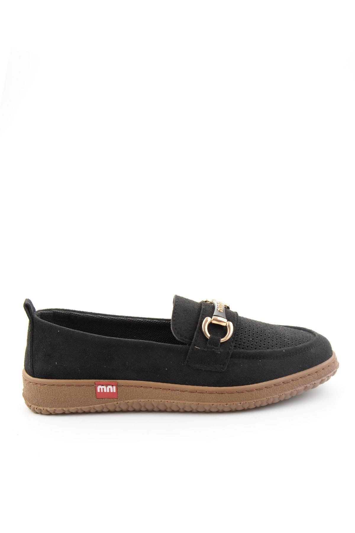 Siyah Süet  Kadın Loafer Ayakkabı K01536105272